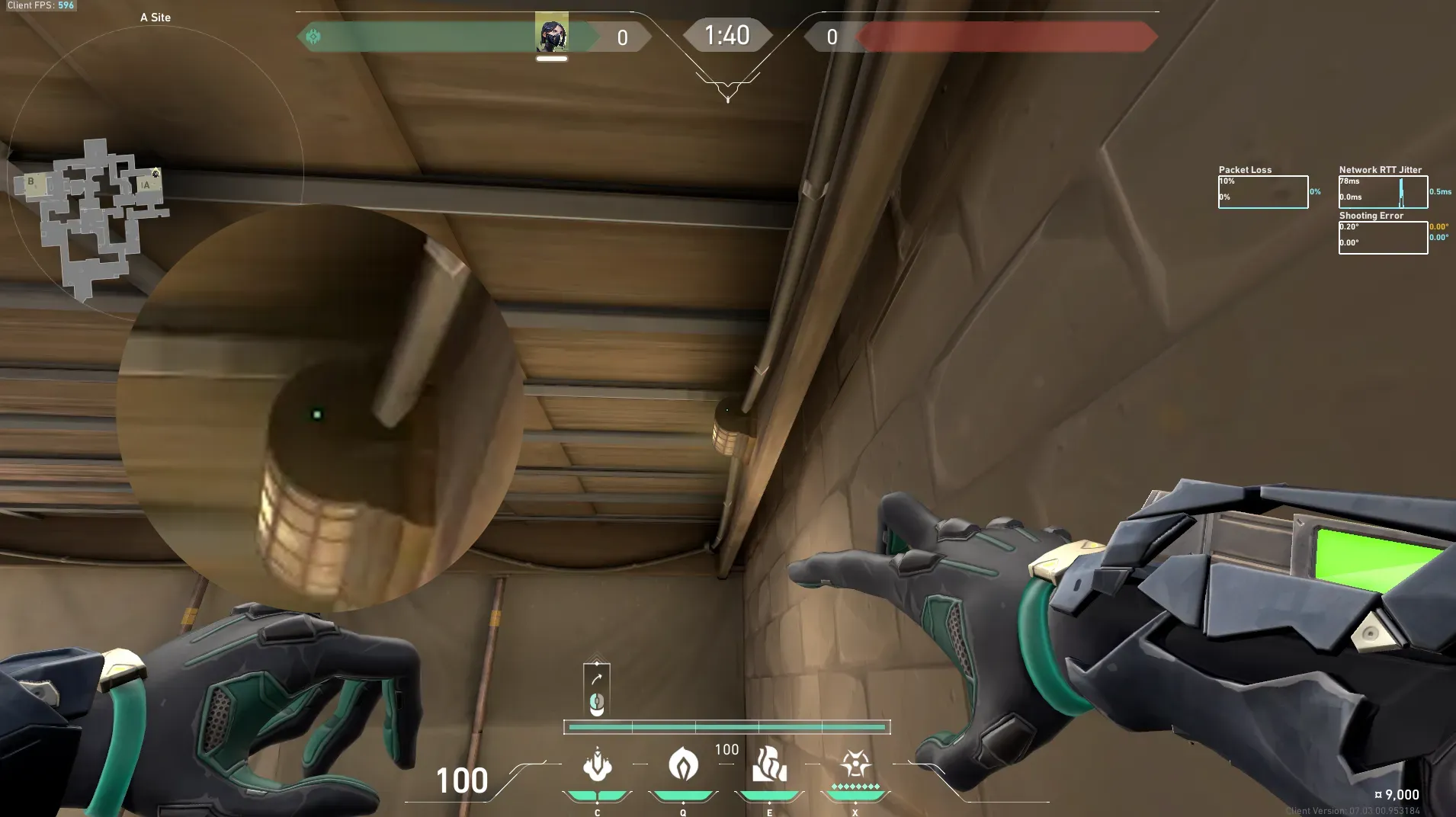 Viper Snake Bite on Ascent Defense Site A — step 2 of 3: Aim — line up the shot