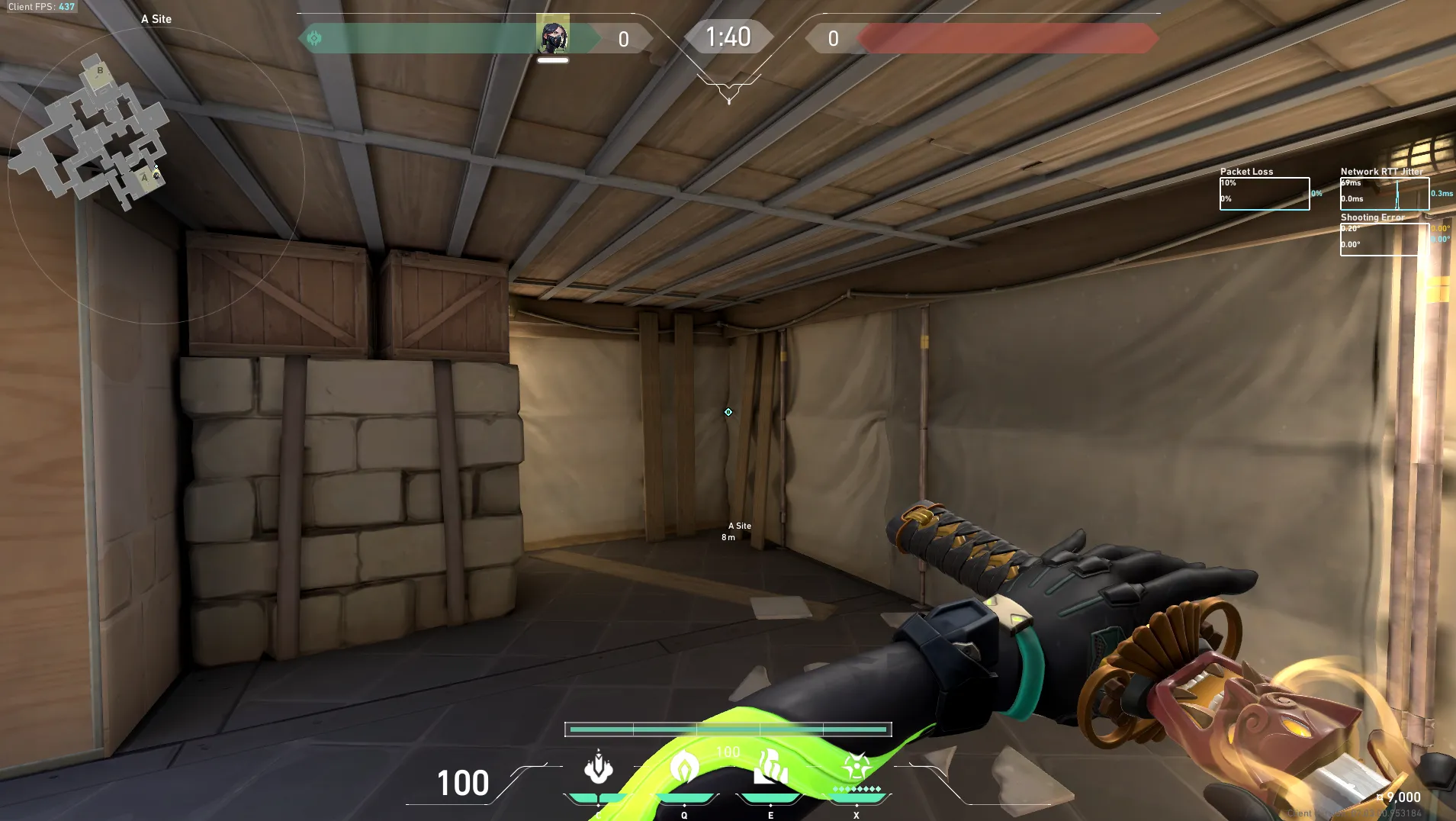 Viper Snake Bite on Ascent Defense Site A — step 1 of 3: Position — where to stand