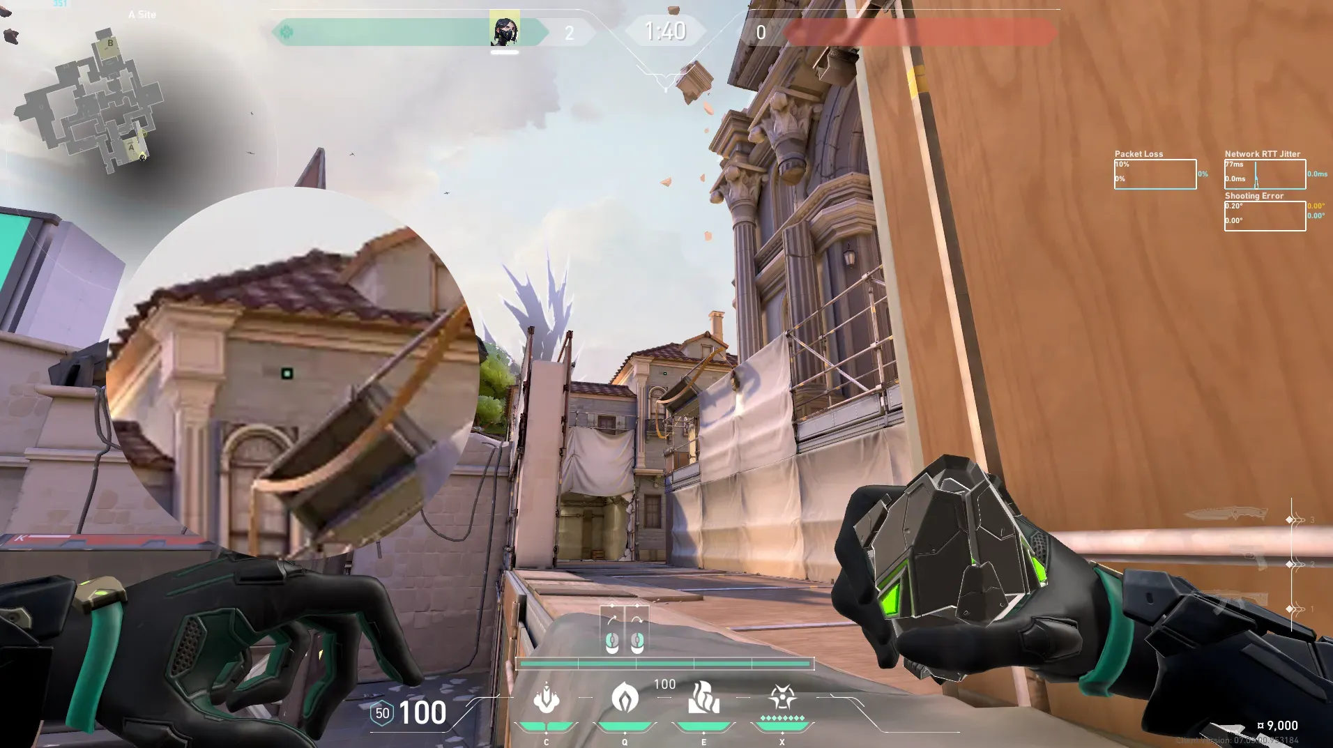 Viper Poison Cloud on Ascent Attack Site A — step 2 of 4: Aim — line up the shot