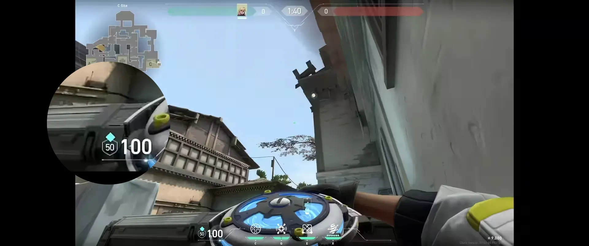 Deadlock Barrier Mesh on Haven Defense Site C — step 2 of 3: Aim — line up the shot