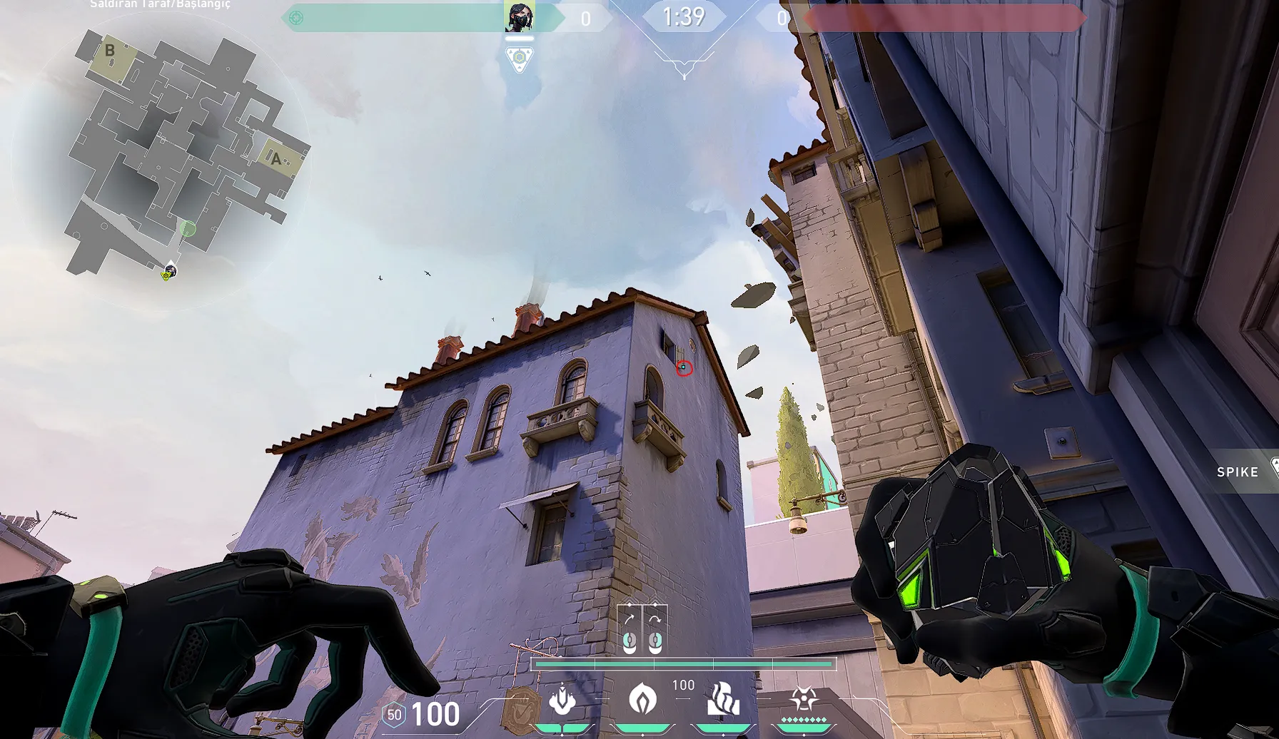 Viper Poison Cloud on Ascent Attack Mid — step 2 of 3: Aim — line up the shot
