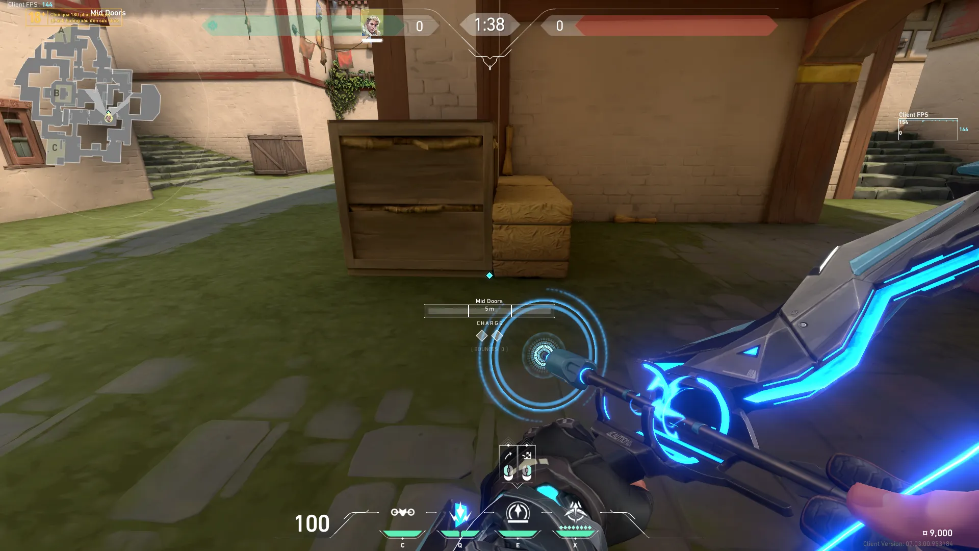 Sova Recon Bolt on Haven Attack Site A — step 1 of 3: Position — where to stand