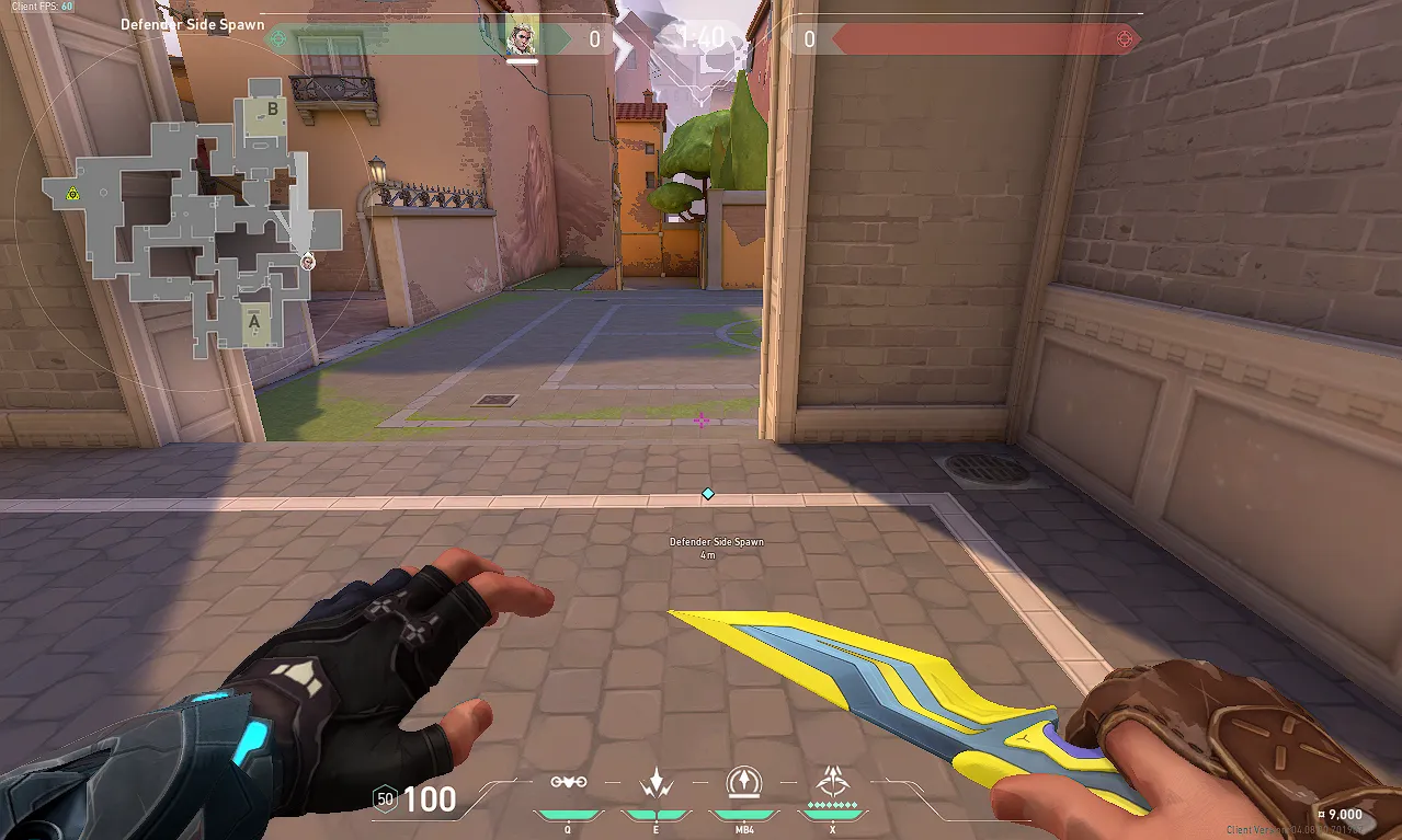 Sova Recon Bolt on Ascent Defense Site B — step 1 of 3: Position — where to stand