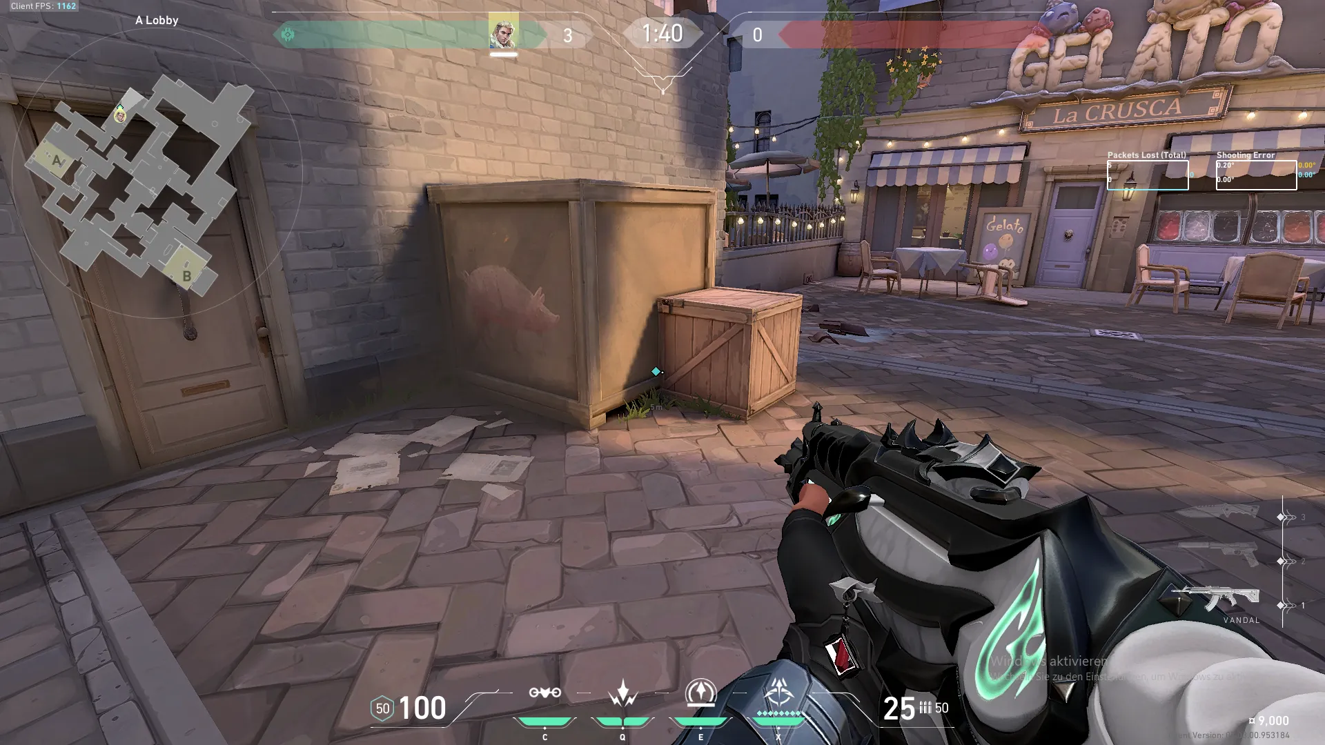 Sova Recon Bolt on Ascent Attack Site A — step 1 of 4: Position — where to stand