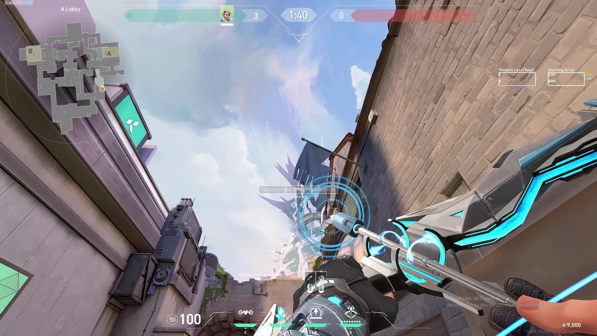 Sova Recon Bolt on Ascent Attack Site A — step 2 of 4: Aim — line up the shot