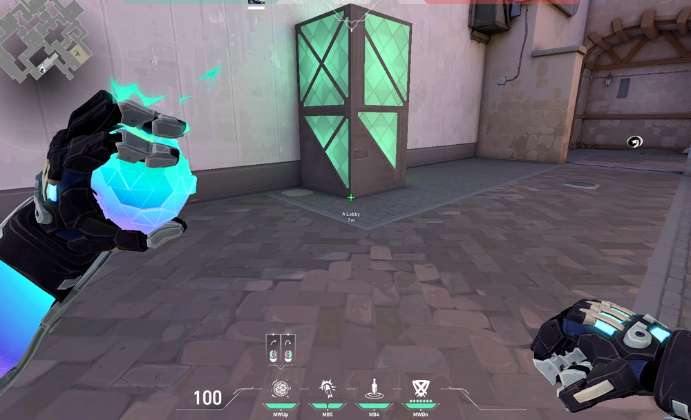 KAY/O Frag_Ment on Ascent Attack Site A — step 1 of 3: Position — where to stand