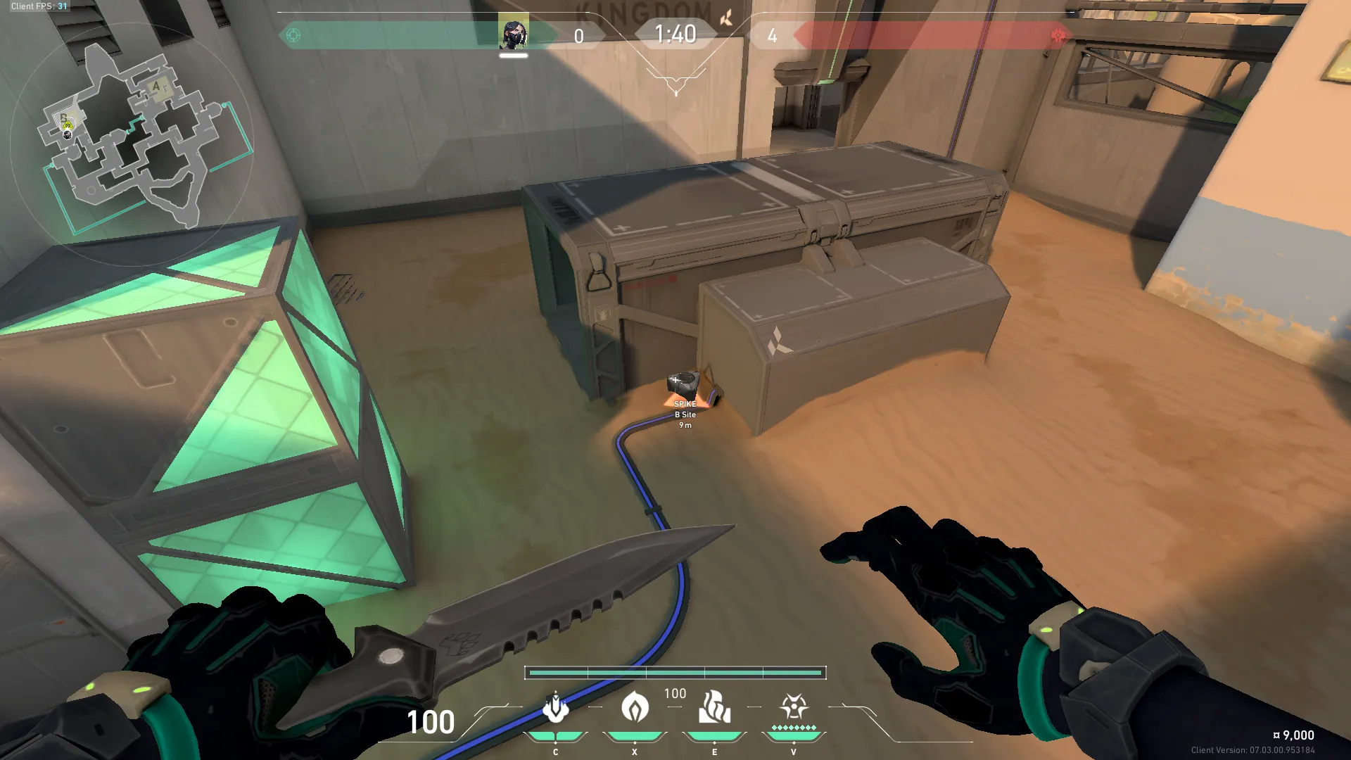 Viper Snake Bite on Bind Attack Site B — step 1 of 4: Position — where to stand