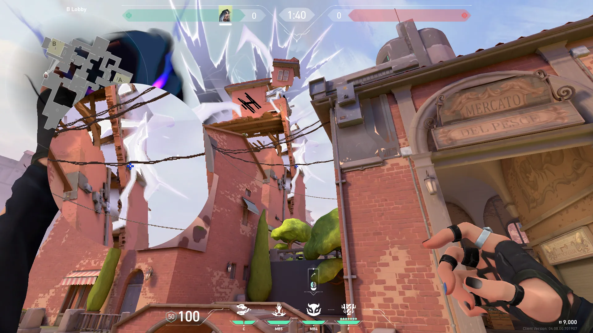 Fade Haunt on Ascent Attack Site B — step 2 of 4: Aim — line up the shot