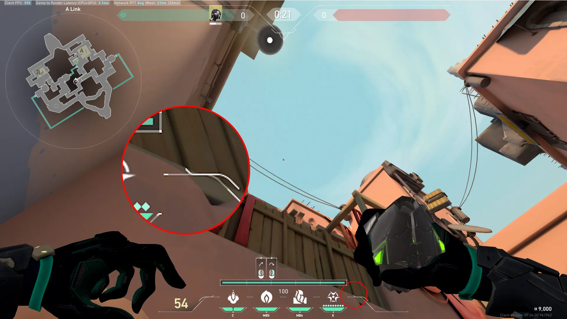 Viper Poison Cloud on Bind Attack Site A — step 2 of 3: Aim — line up the shot