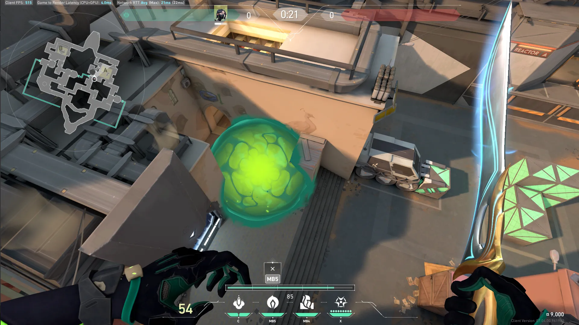 Viper Poison Cloud on Bind Attack Site A — step 3 of 3: Result