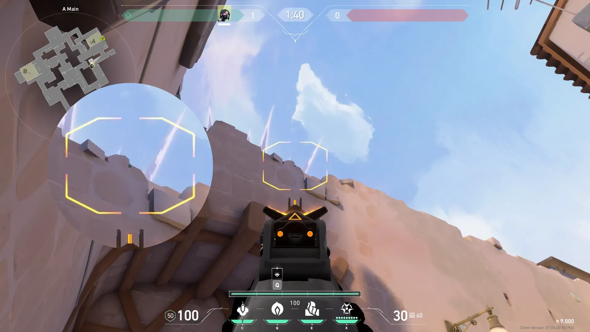Viper Snake Bite on Ascent Attack Site A — step 2 of 4: Aim — line up the shot