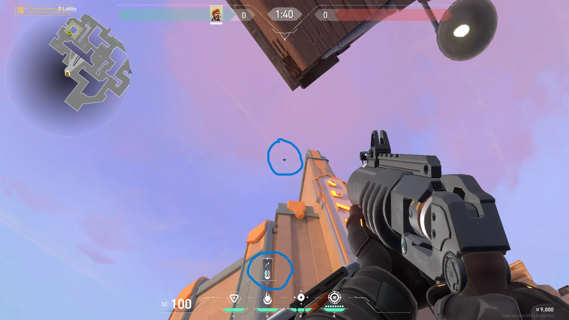 Brimstone Incendiary on Sunset Attack Site B — step 3 of 4: Aim — line up the shot