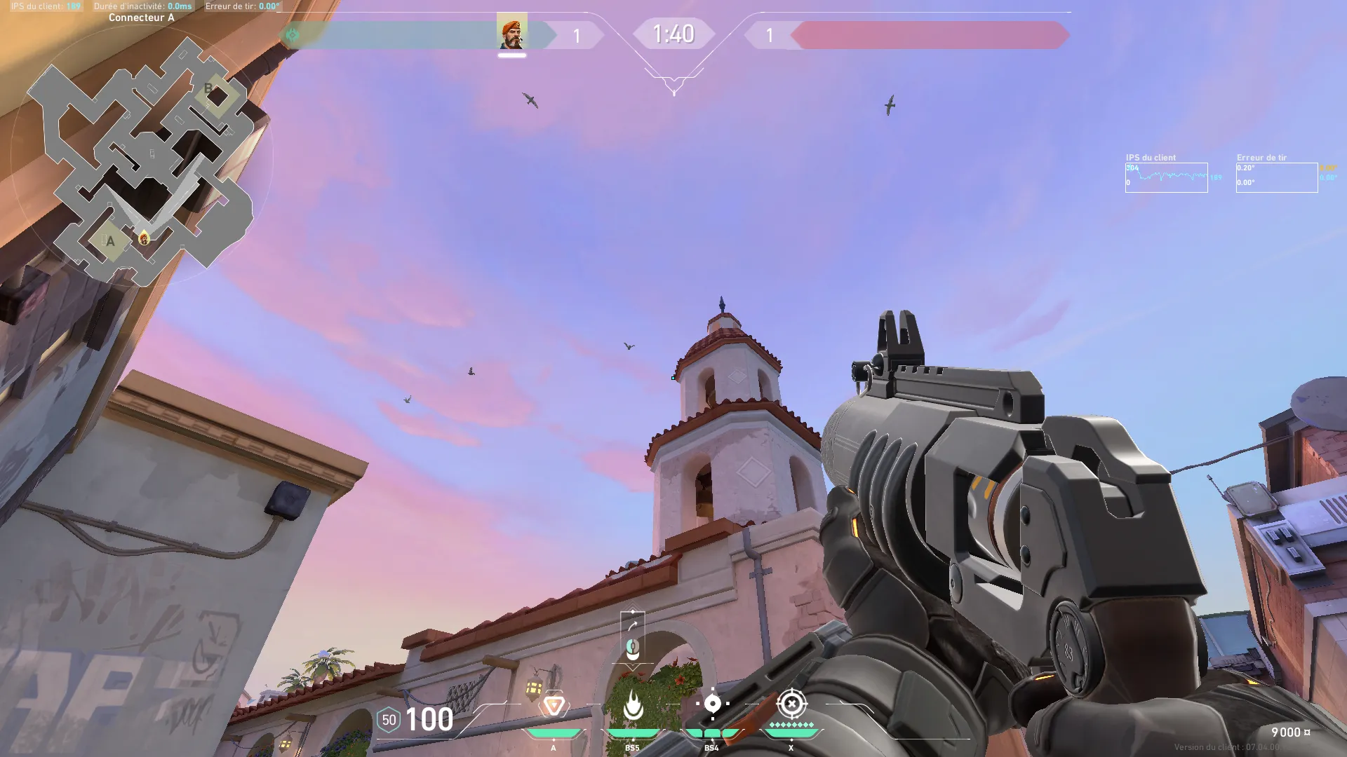 Brimstone Incendiary on Sunset Defense Mid — step 2 of 3: Aim — line up the shot