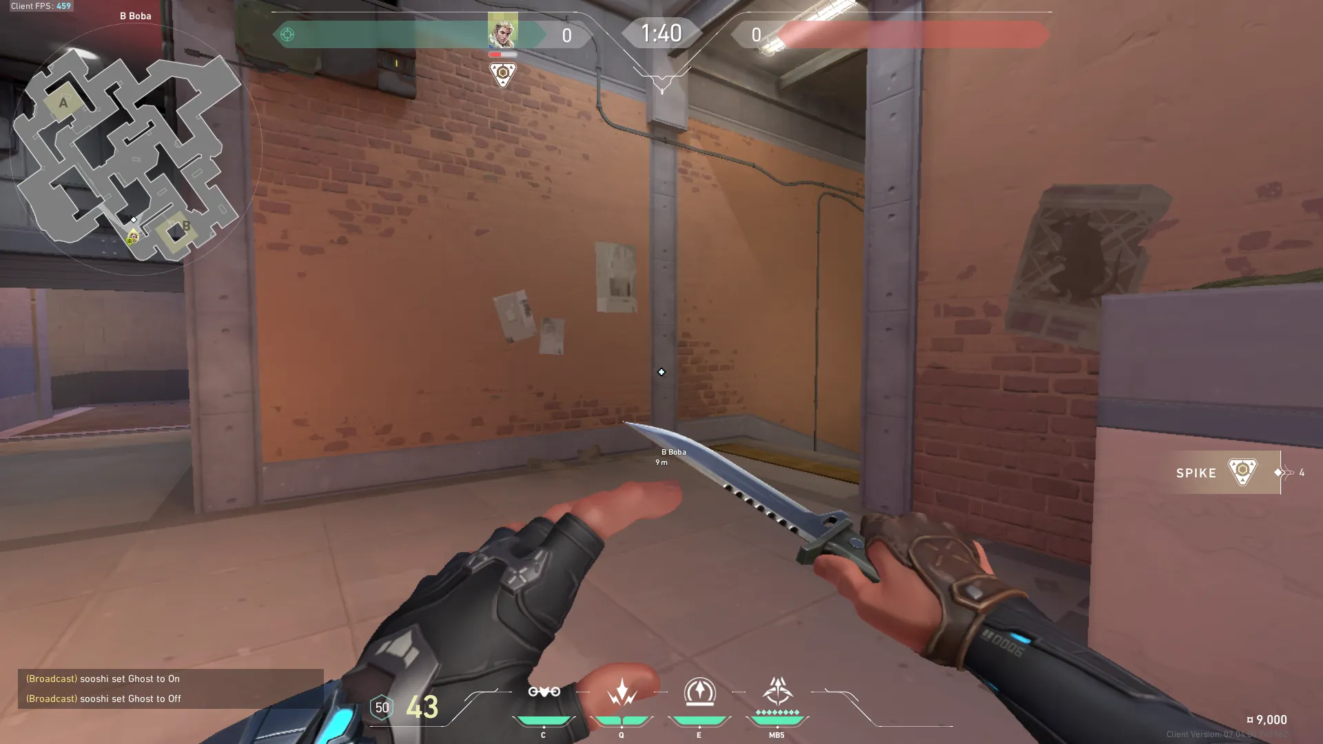 Sova Recon Bolt on Sunset Defense Site B — step 1 of 3: Position — where to stand