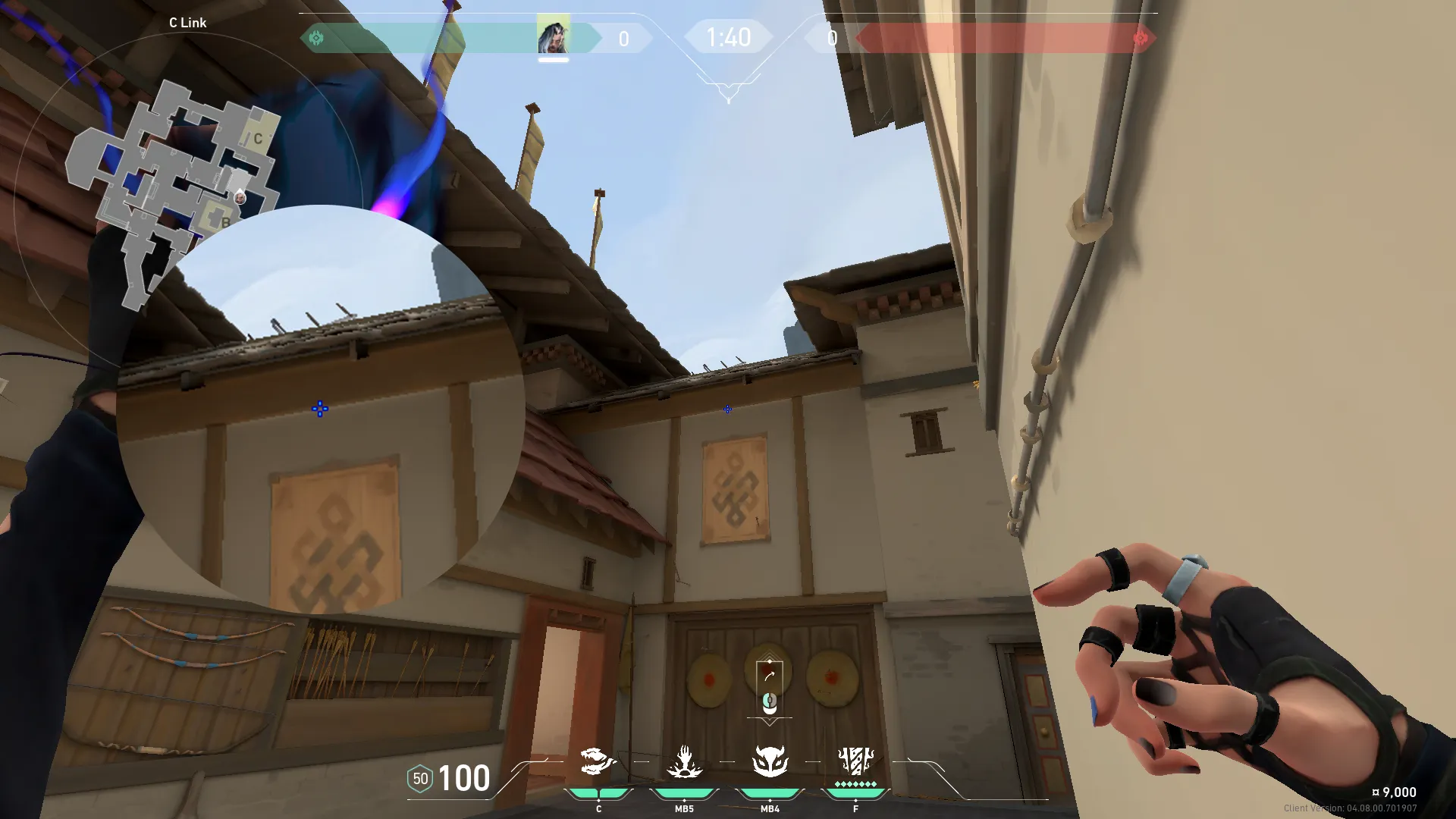 Fade Haunt on Haven Defense Site C — step 2 of 3: Aim — line up the shot