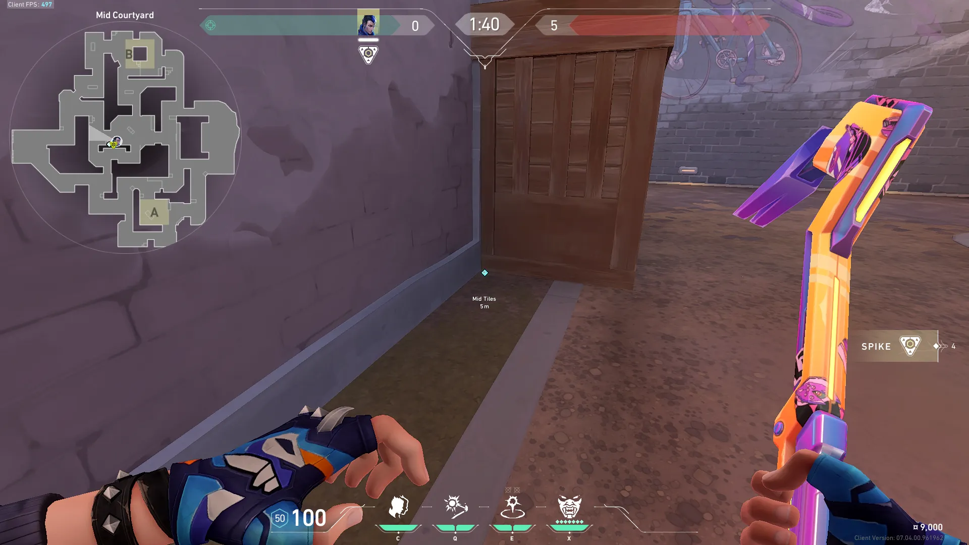 Yoru Gatecrash on Sunset Attack Site B — step 1 of 3: Position — where to stand