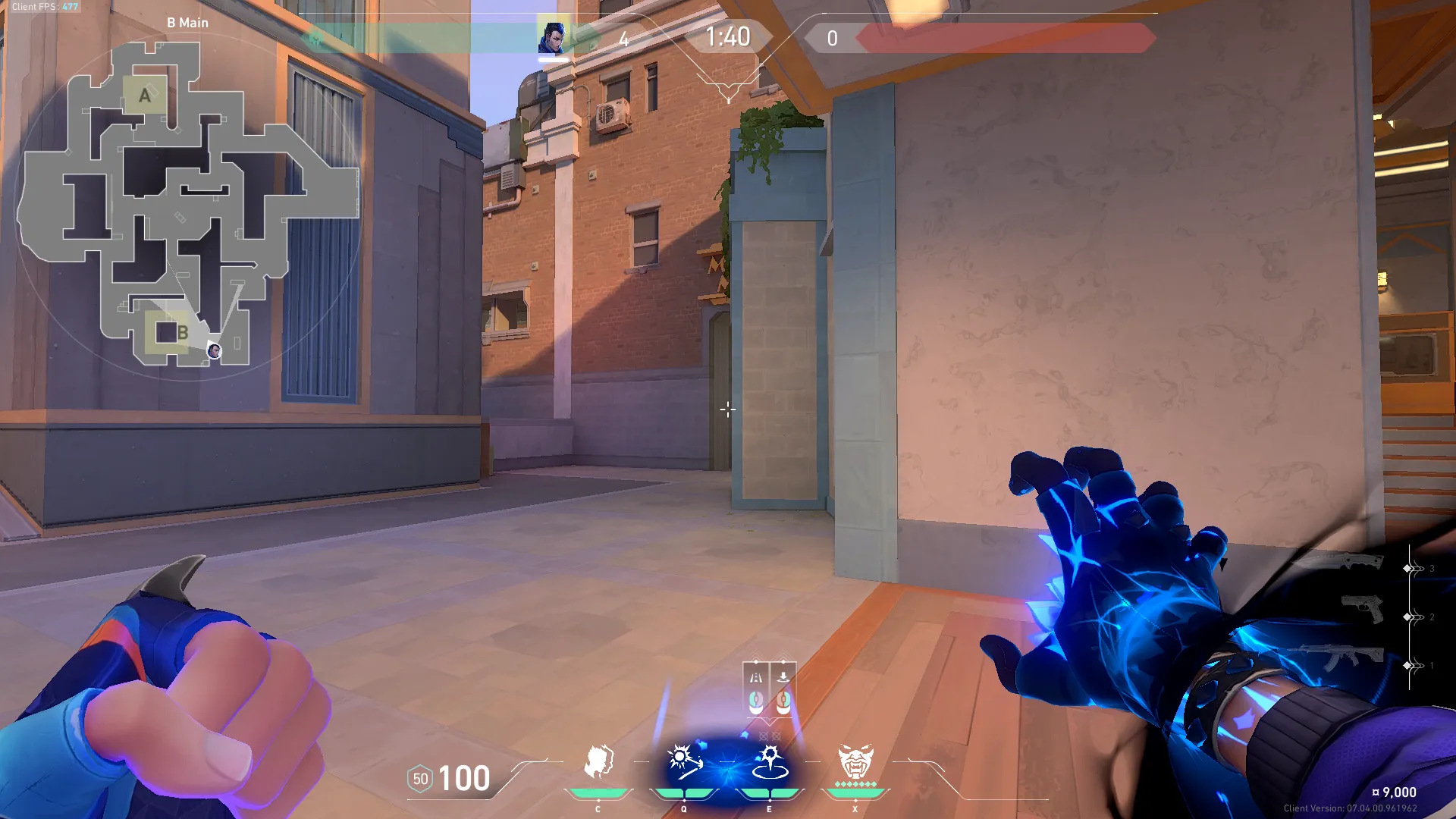 Yoru Gatecrash on Sunset Defense Site A — step 2 of 3: Aim — line up the shot