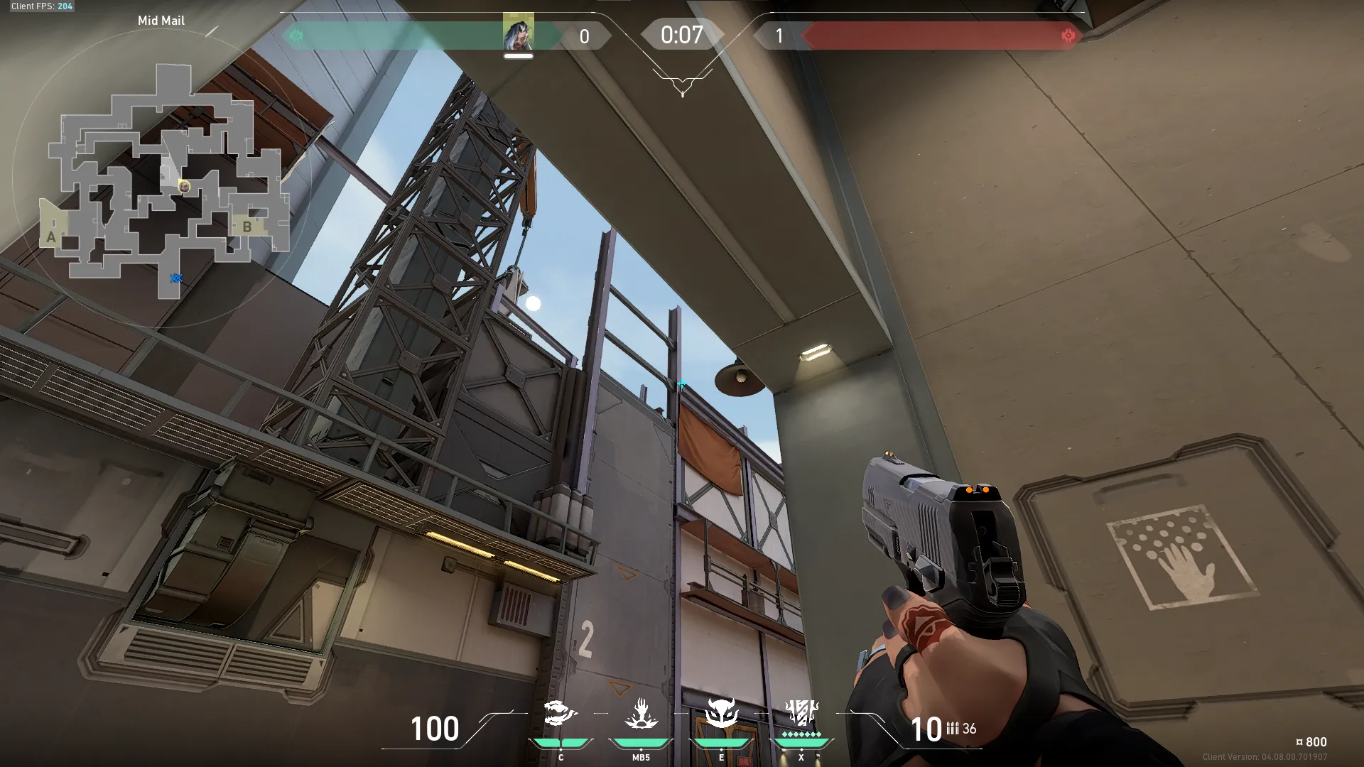 Fade Haunt on Split Defense Mid — step 2 of 3: Aim — line up the shot