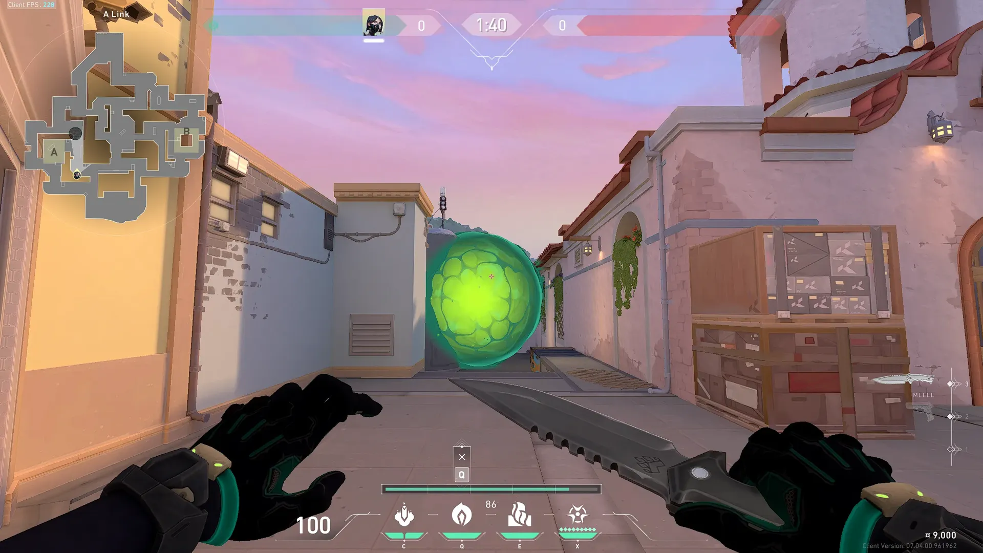 Viper Poison Cloud on Sunset Defense Site A — step 3 of 4: Aim — line up the shot
