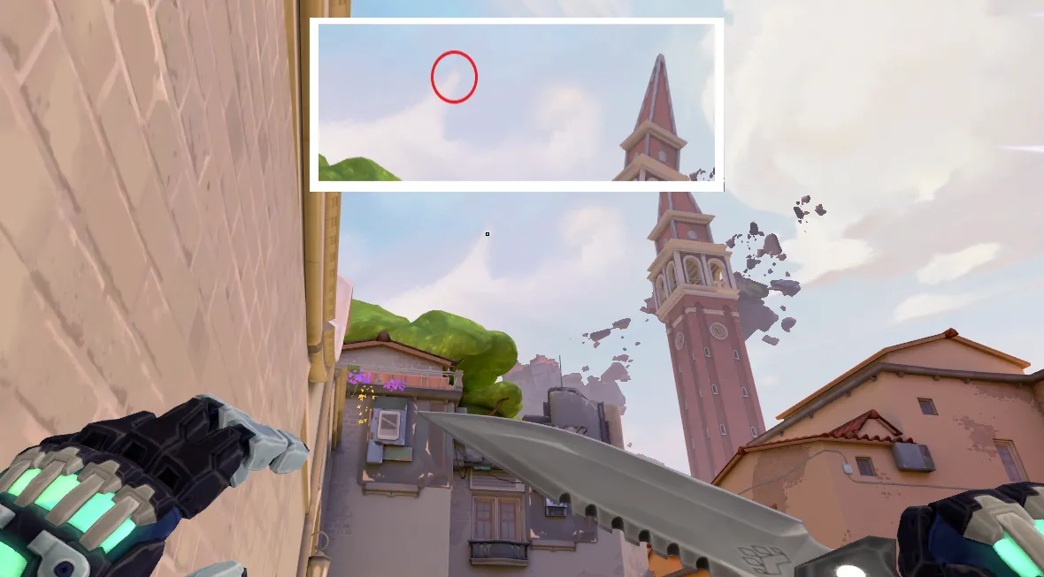 KAY/O Zero_Point on Ascent Defense Mid — step 2 of 3: Aim — line up the shot