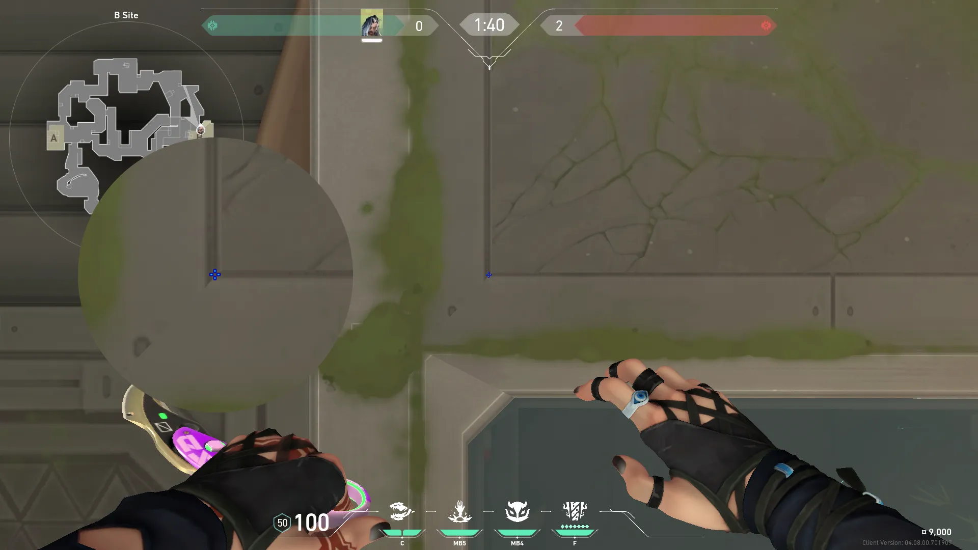 Fade Haunt on Fracture Defense Site B — step 1 of 3: Position — where to stand