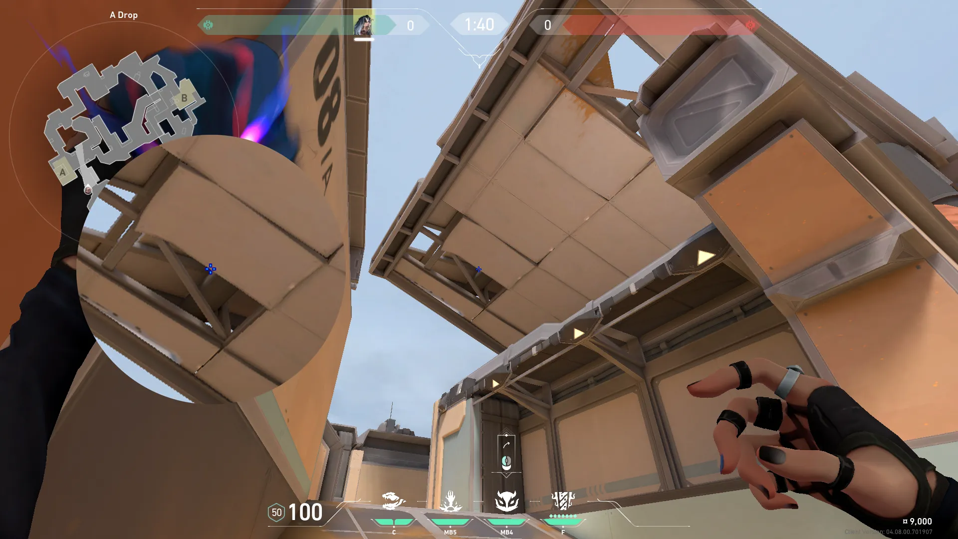 Fade Haunt on Fracture Defense Site A — step 2 of 3: Aim — line up the shot