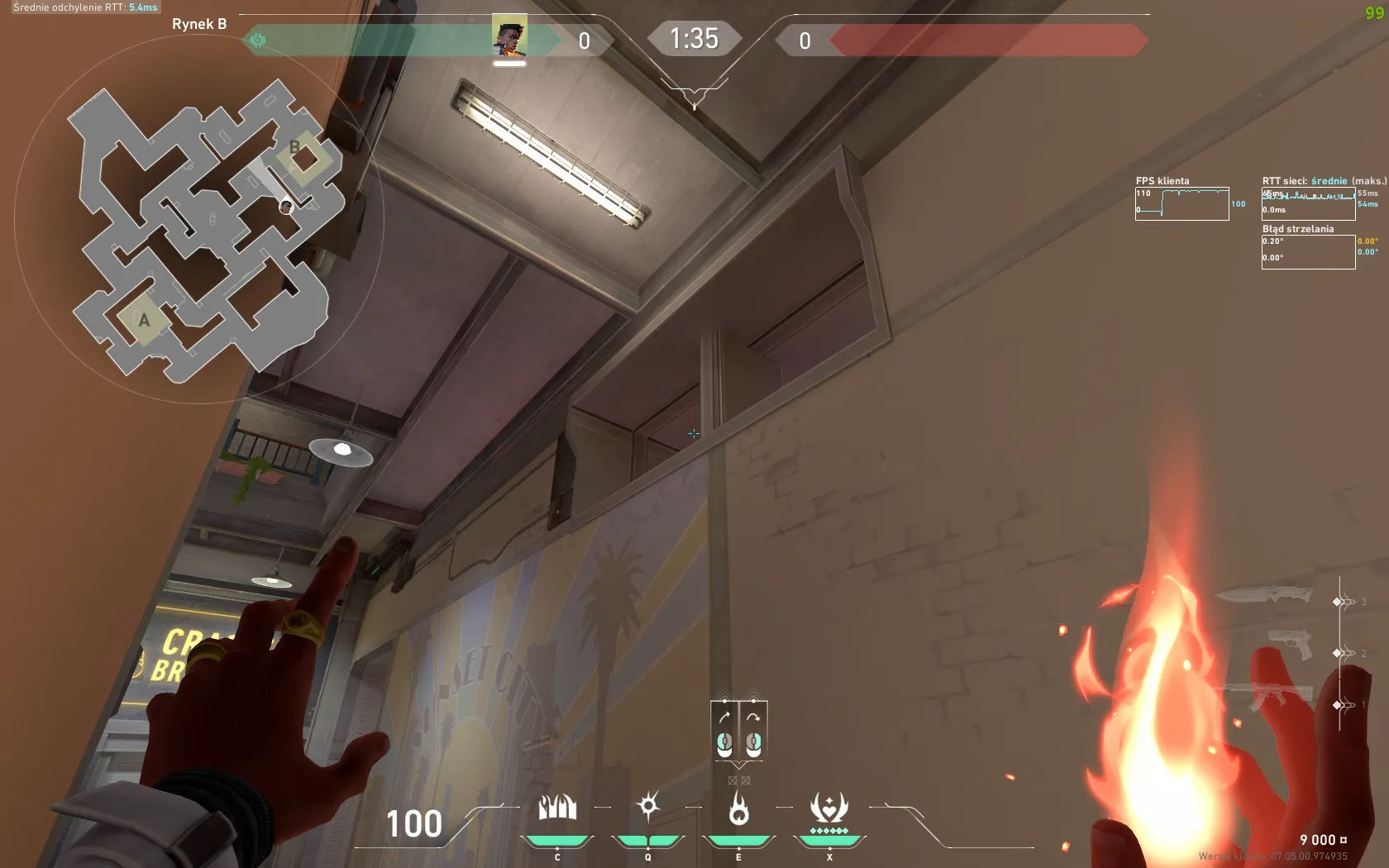 Phoenix Hot Hands on Sunset Defense Site B — step 2 of 3: Aim — line up the shot