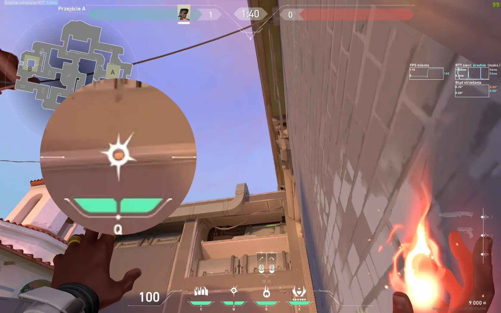 Phoenix Hot Hands on Sunset Attack Site A — step 2 of 3: Aim — line up the shot