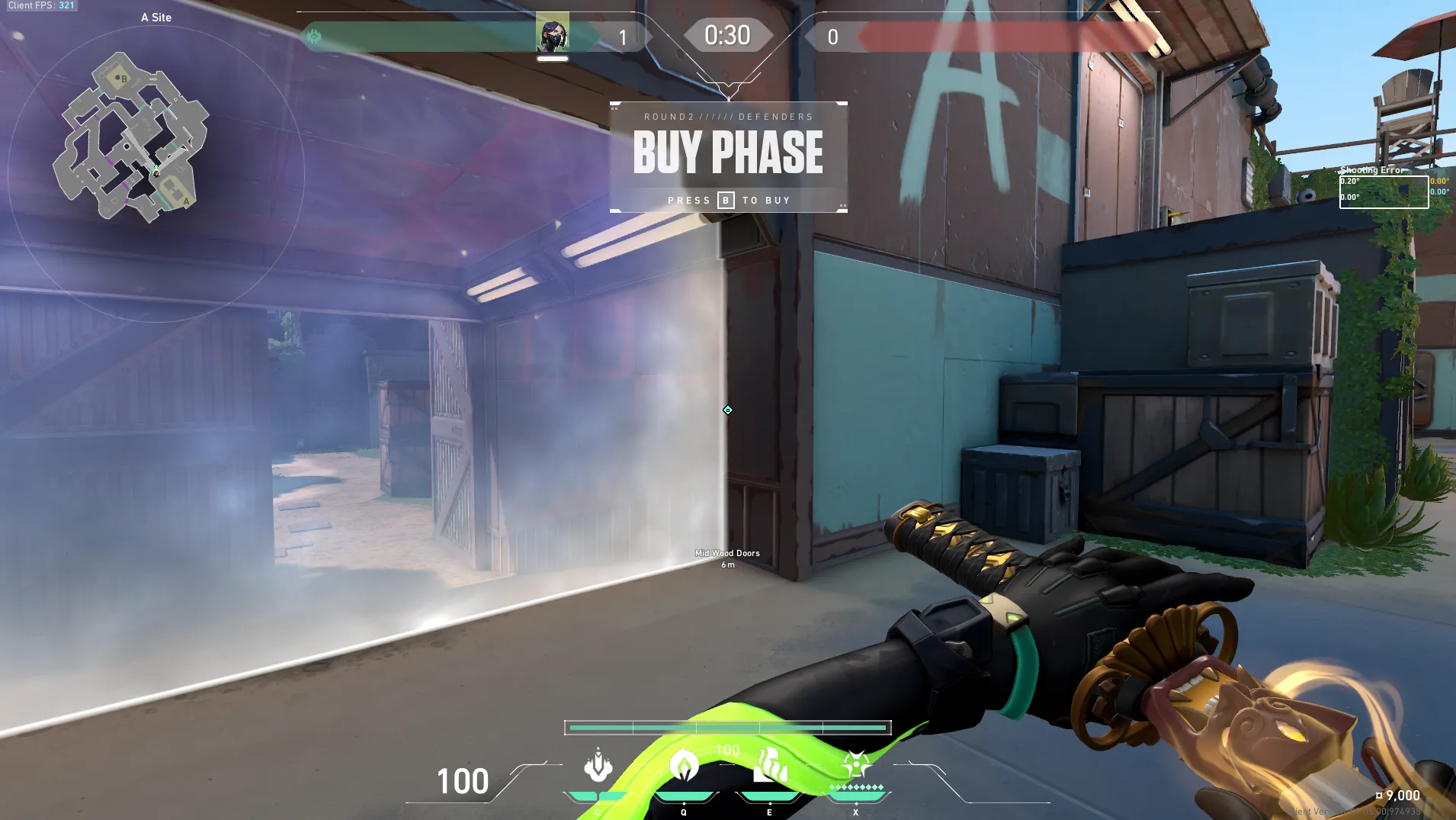 Viper Poison Cloud on Breeze Defense Mid — step 1 of 6: Position — where to stand