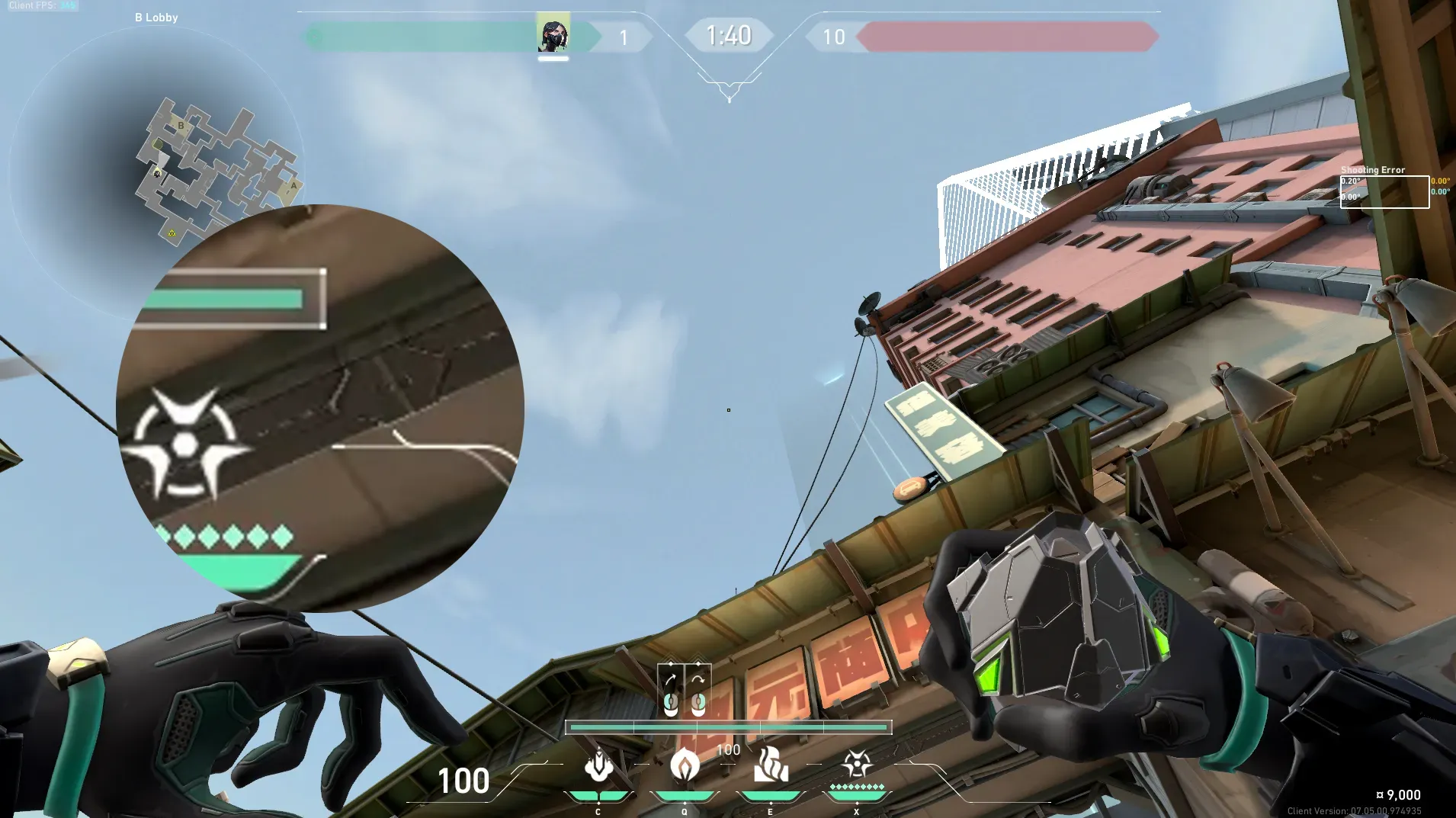Viper Poison Cloud on Split Attack Site B — step 4 of 5: Aim — line up the shot
