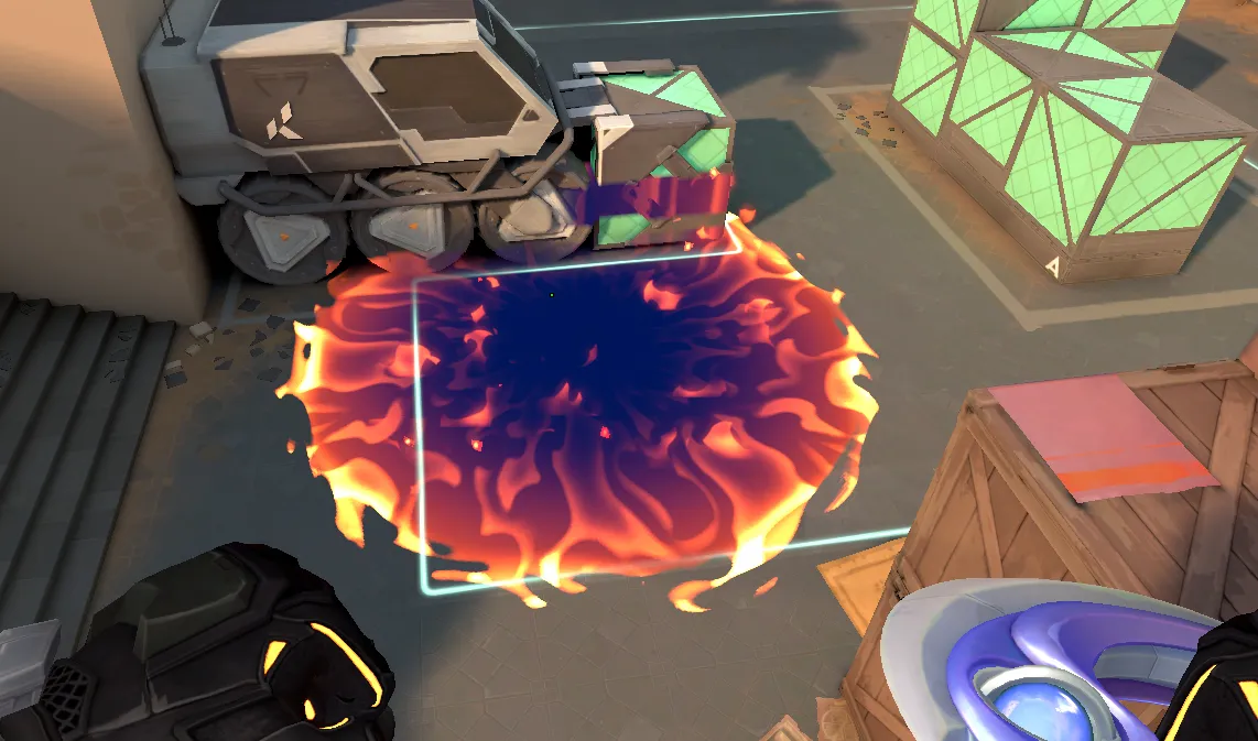 Brimstone Incendiary on Bind Attack Site A — step 3 of 3: Result