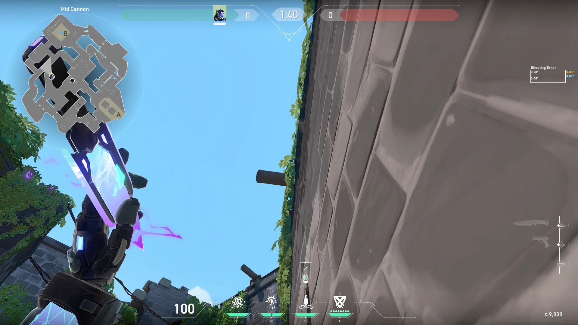 KAY/O Zero_Point on Breeze Attack Site B — step 2 of 3: Aim — line up the shot