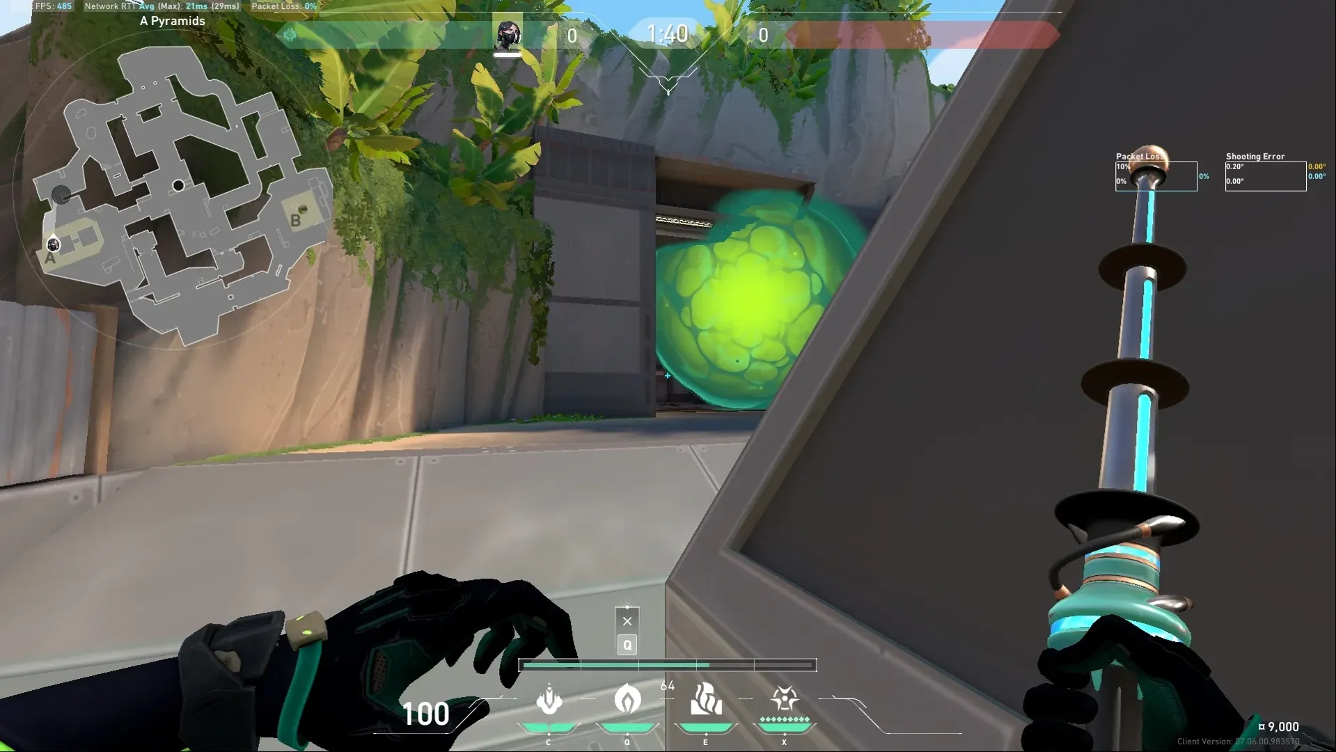 Viper Poison Cloud on Breeze Defense Site A — step 4 of 5: Aim — line up the shot