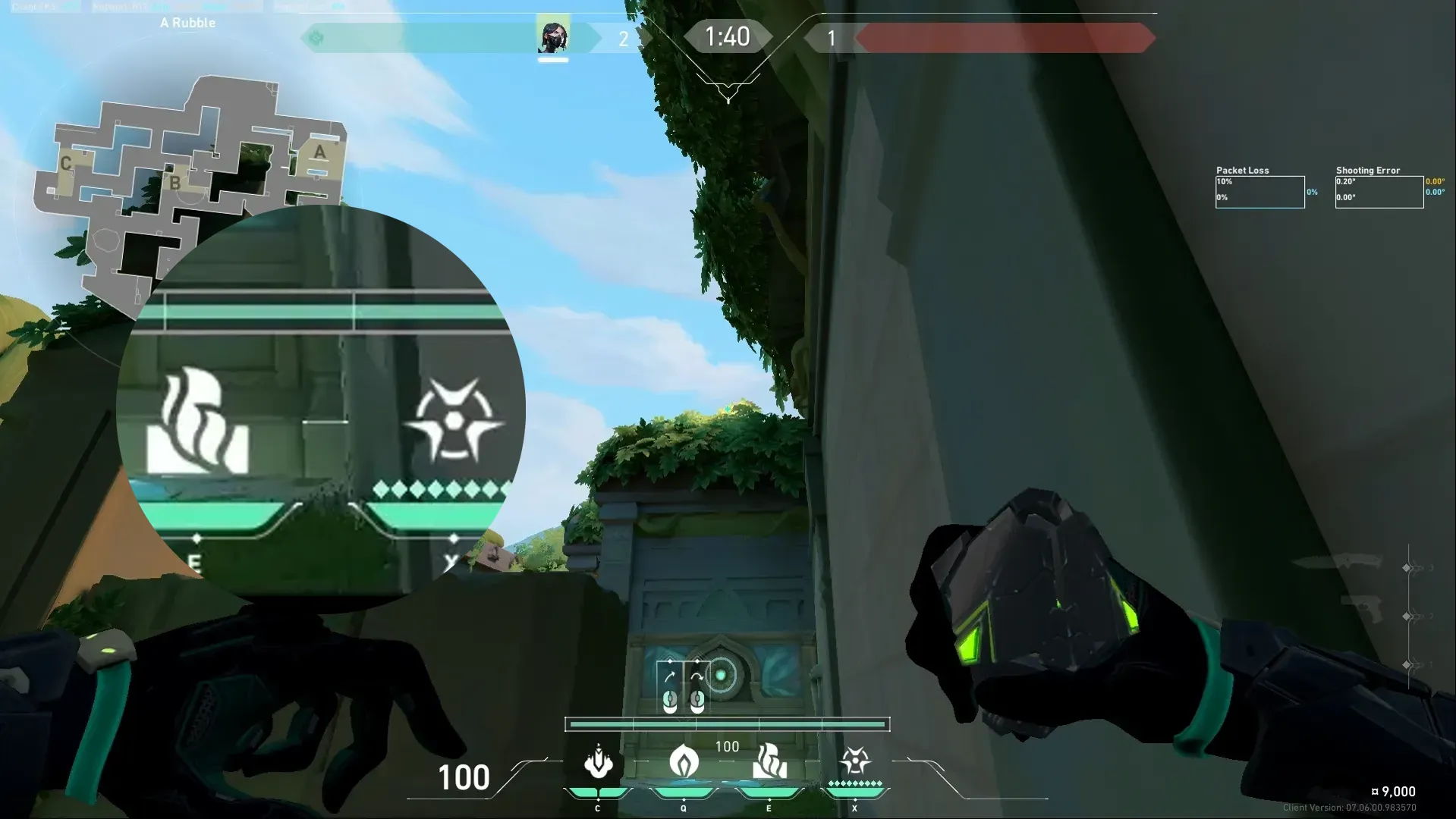 Viper Poison Cloud on Lotus Attack Site A — step 3 of 5: Aim — line up the shot