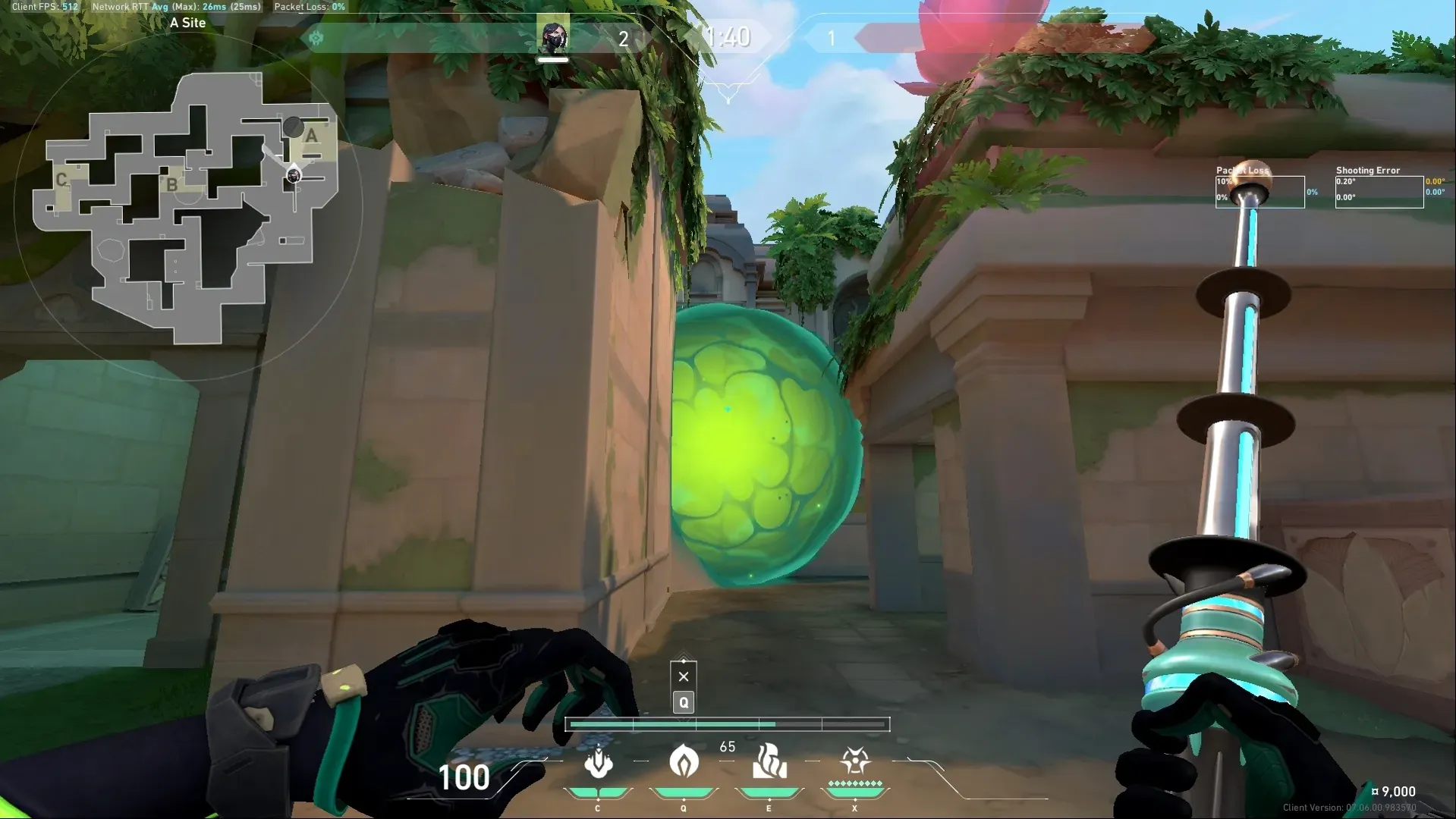 Viper Poison Cloud on Lotus Attack Site A — step 4 of 5: Aim — line up the shot