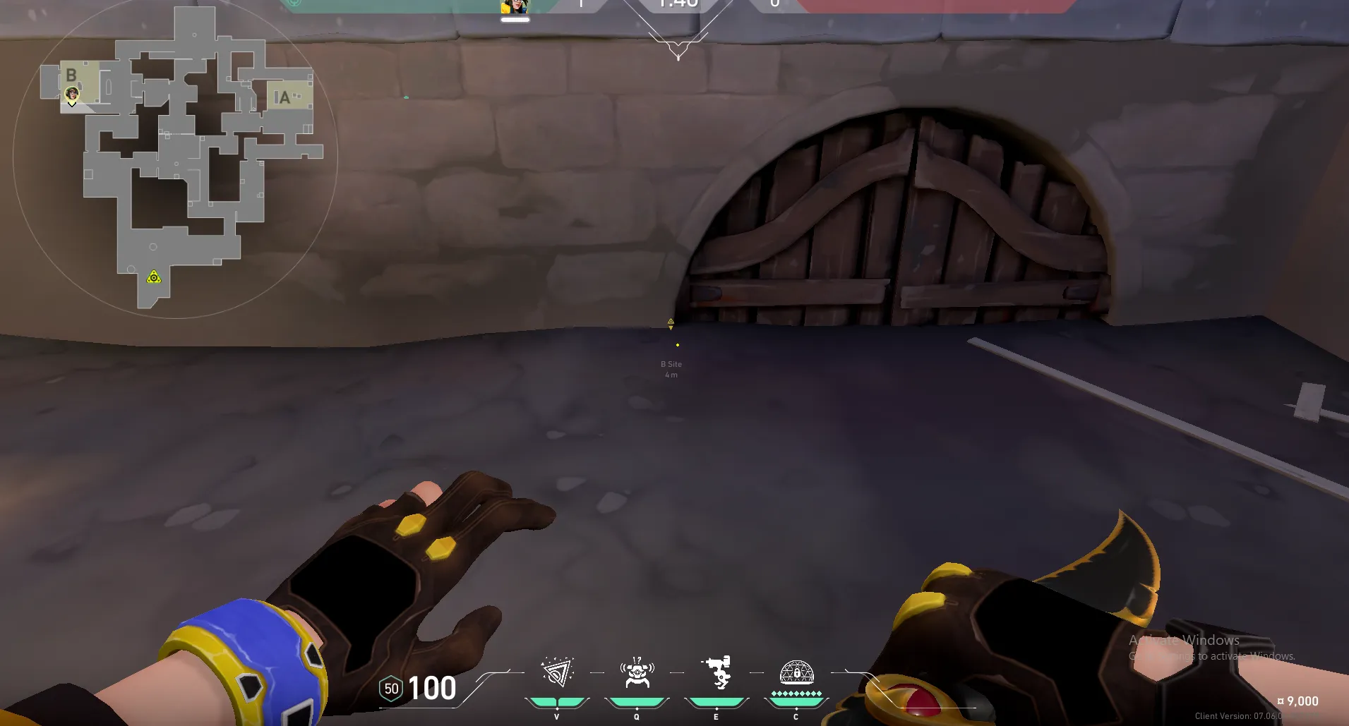 Killjoy Nanoswarm on Ascent Attack Site B — step 1 of 4: Position — where to stand