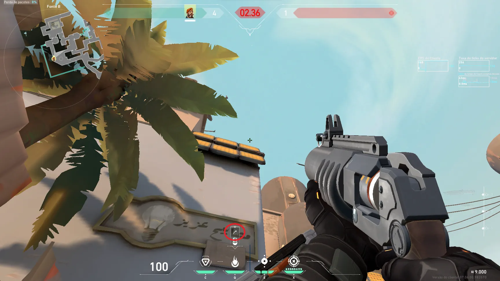 Brimstone Incendiary on Bind Attack Site B — step 2 of 3: Aim — line up the shot