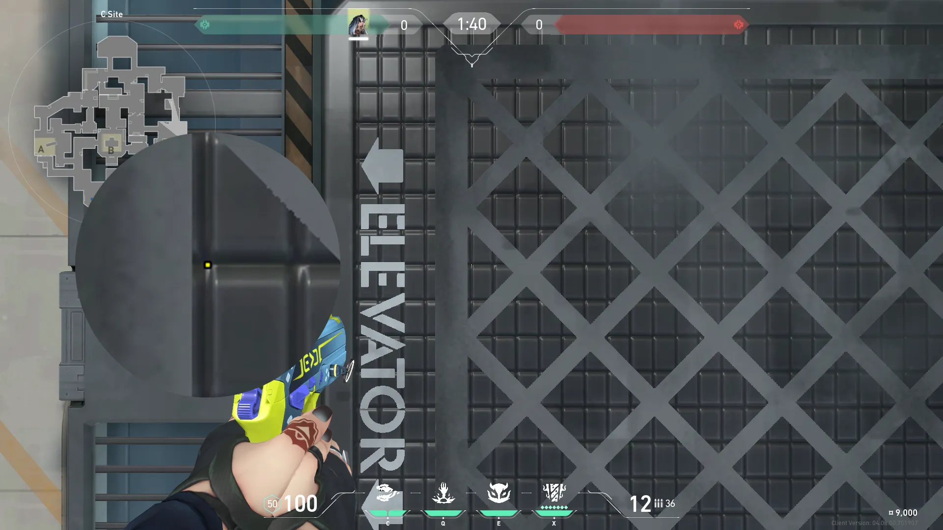 Fade Haunt on Haven Defense Site C — step 1 of 3: Position — where to stand