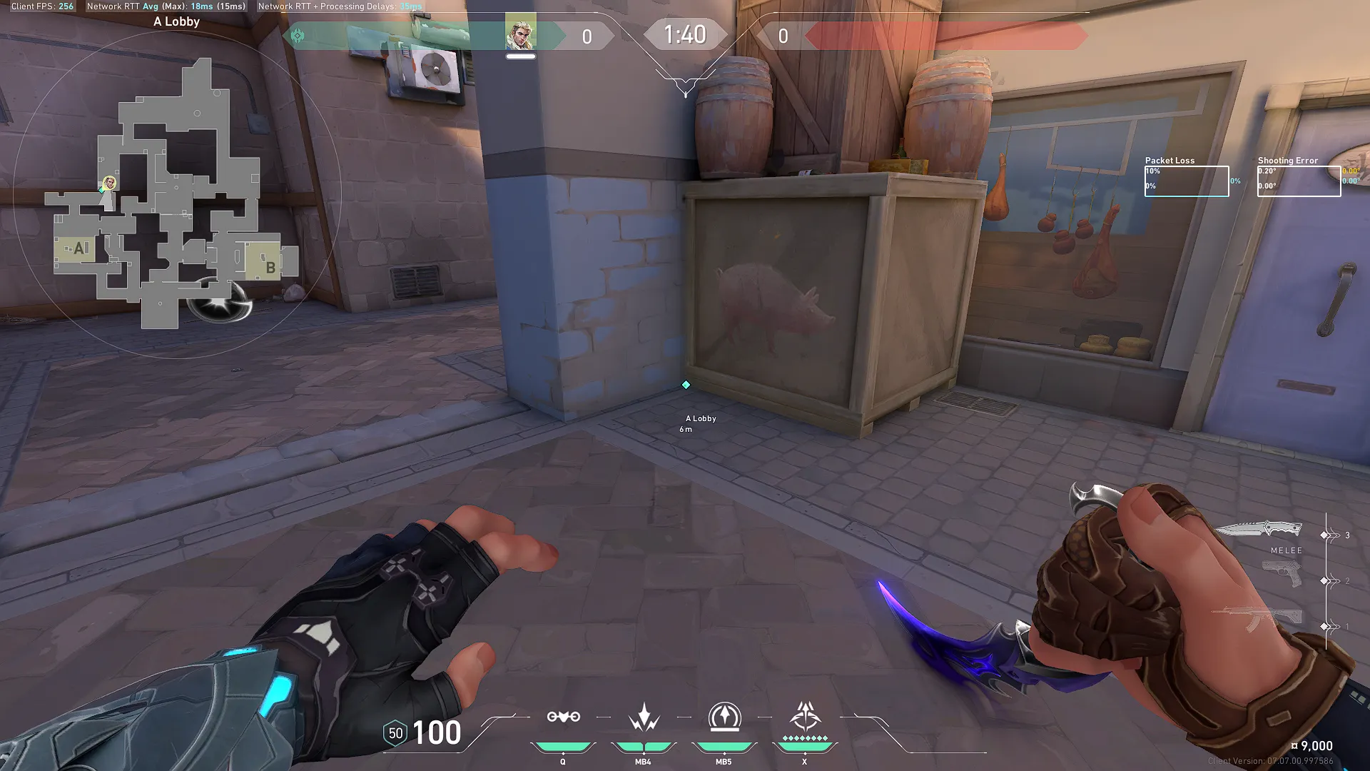 Sova Recon Bolt on Ascent Attack Site A — step 1 of 3: Position — where to stand