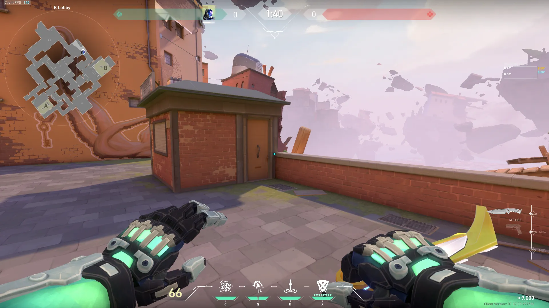 KAY/O Frag_Ment on Ascent Attack Site B — step 1 of 3: Position — where to stand