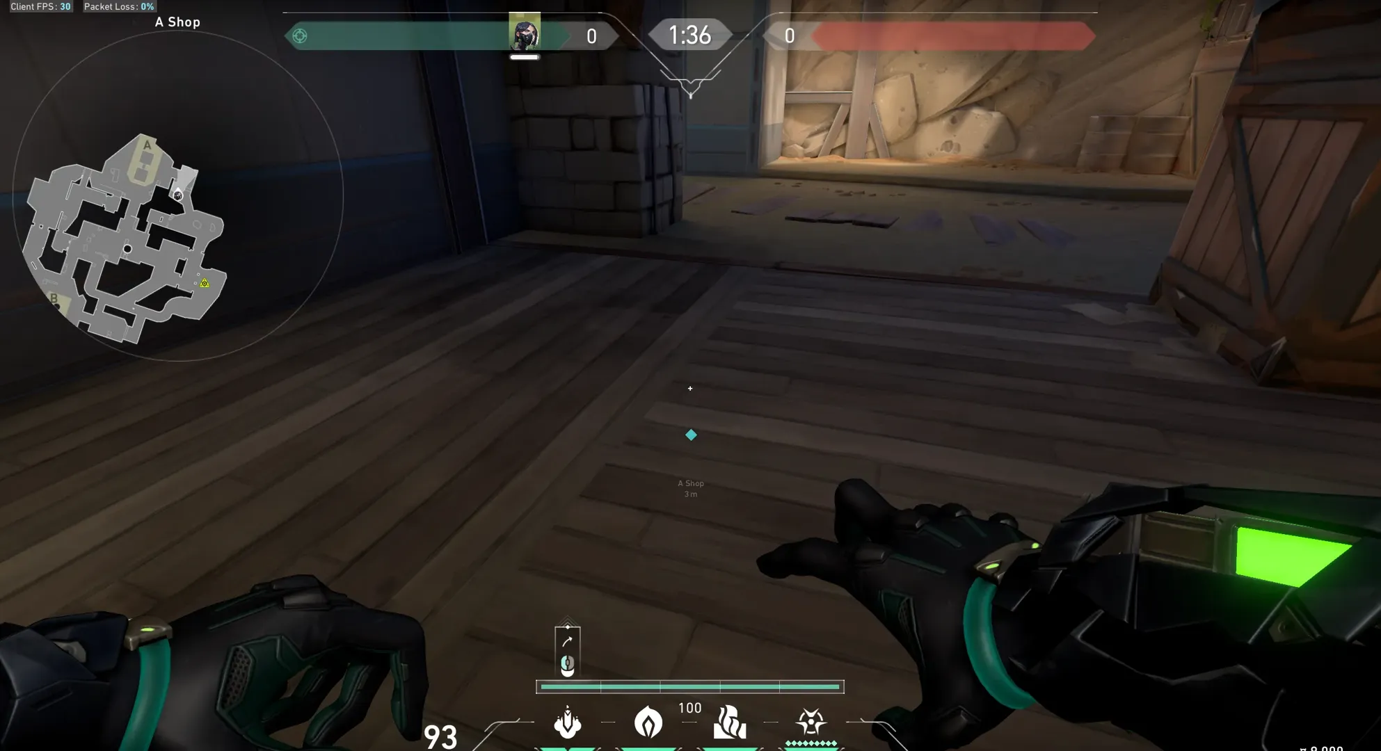 Viper Snake Bite on Breeze Attack Site A — step 1 of 3: Position — where to stand