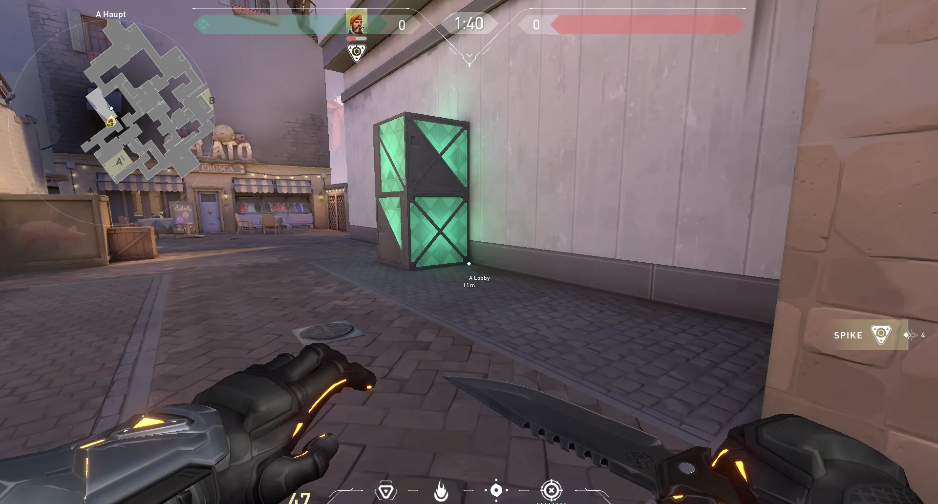 Brimstone Incendiary on Ascent Attack Site A — step 1 of 3: Position — where to stand