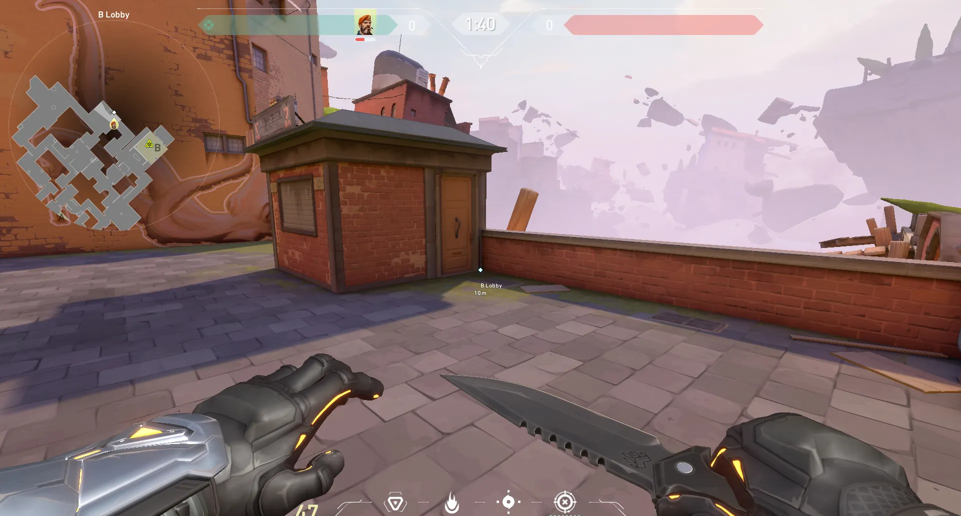 Brimstone Incendiary on Ascent Attack Site B — step 1 of 3: Position — where to stand