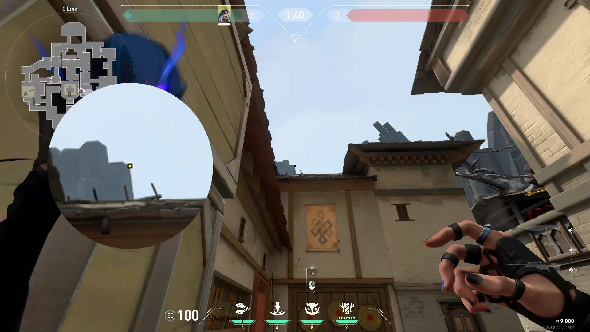 Fade Haunt on Haven Defense Site C — step 2 of 4: Aim — line up the shot