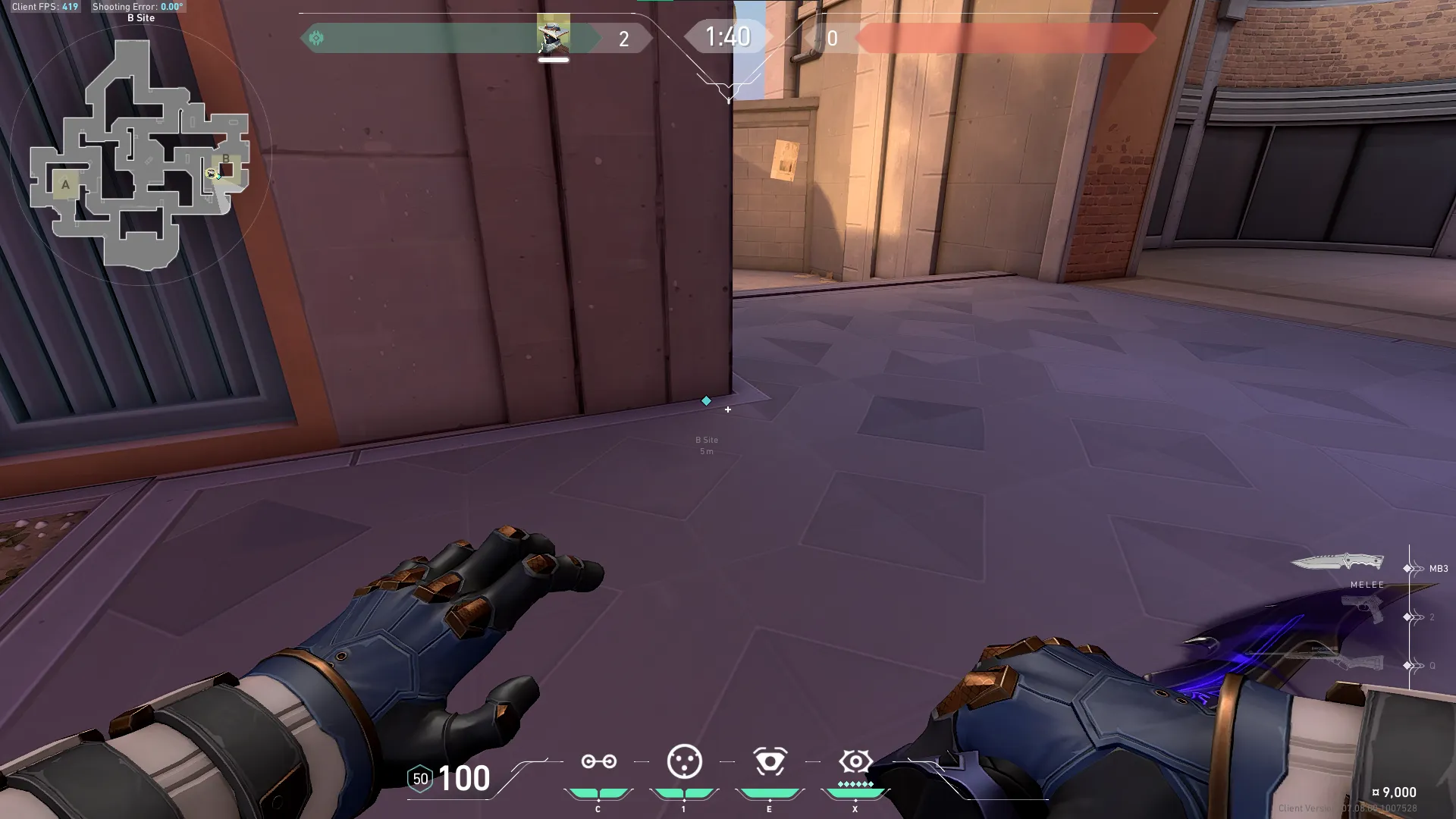Cypher Spycam on Sunset Defense Site B — step 1 of 4: Position — where to stand