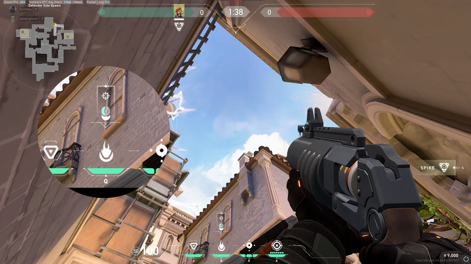 Brimstone Incendiary on Ascent Defense Site A — step 2 of 3: Aim — line up the shot