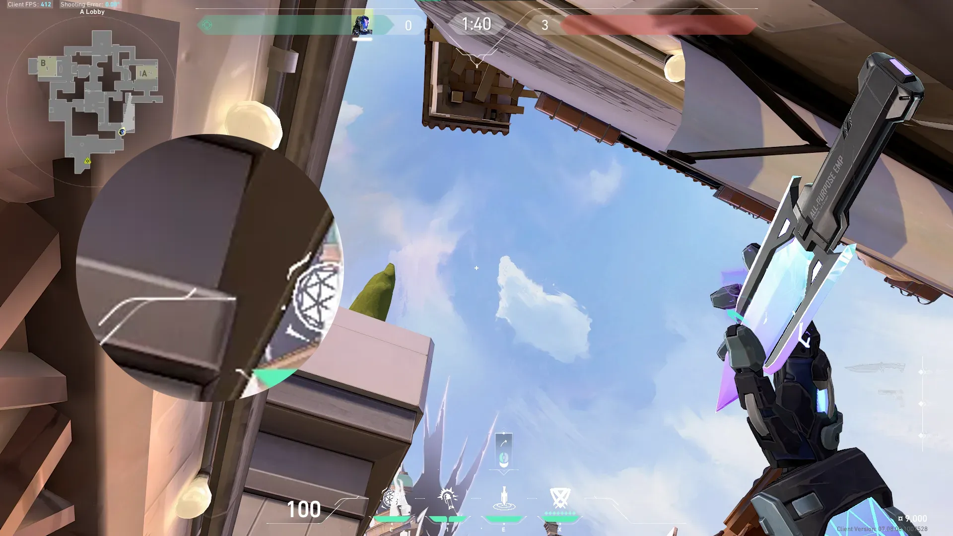KAY/O Zero_Point on Ascent Attack Site A — step 2 of 3: Aim — line up the shot