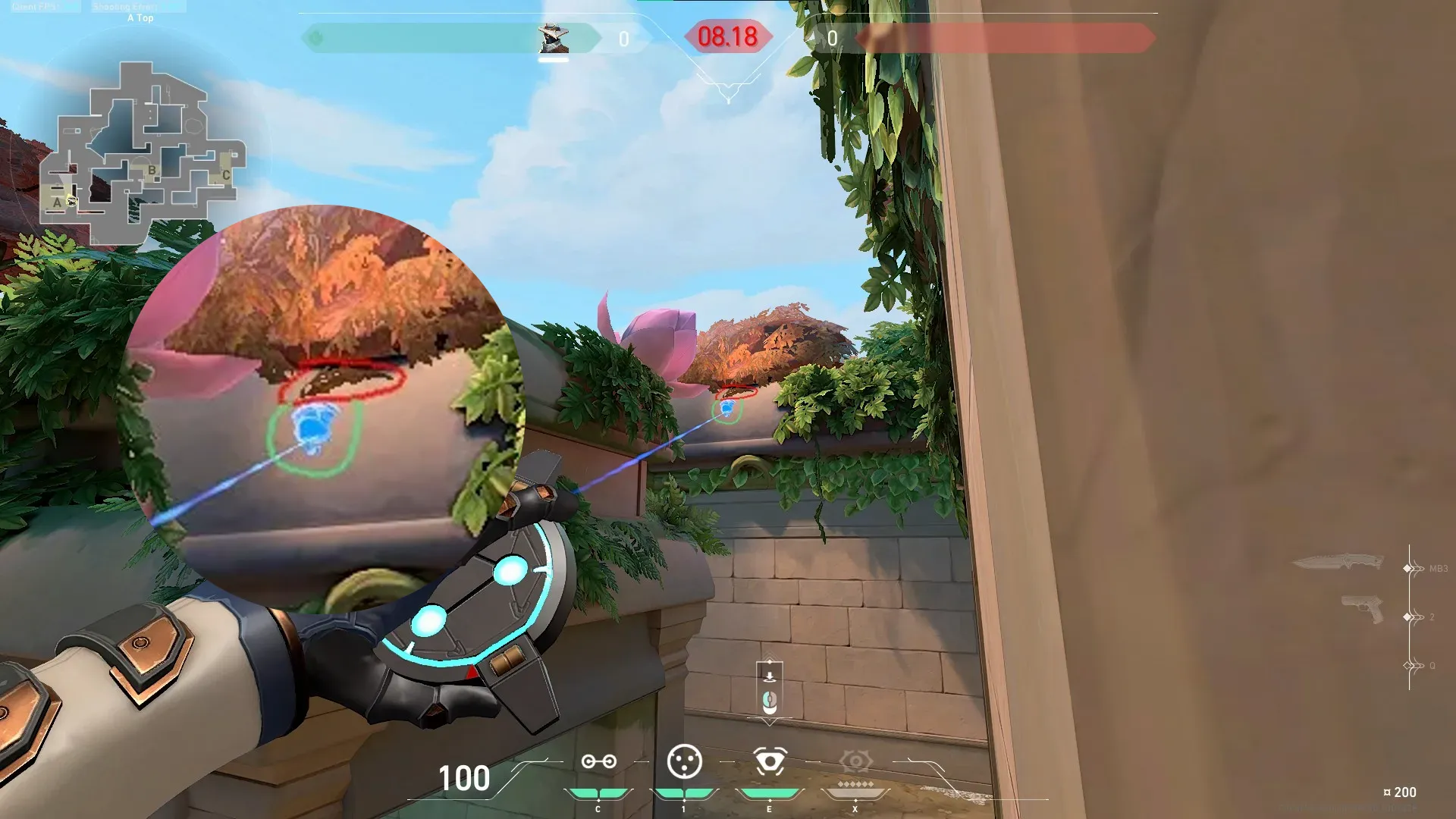 Cypher Spycam on Lotus Defense Site A — step 2 of 4: Aim — line up the shot
