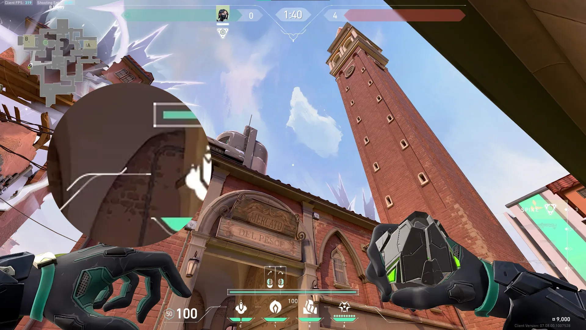 Viper Poison Cloud on Ascent Attack Site B — step 2 of 3: Aim — line up the shot