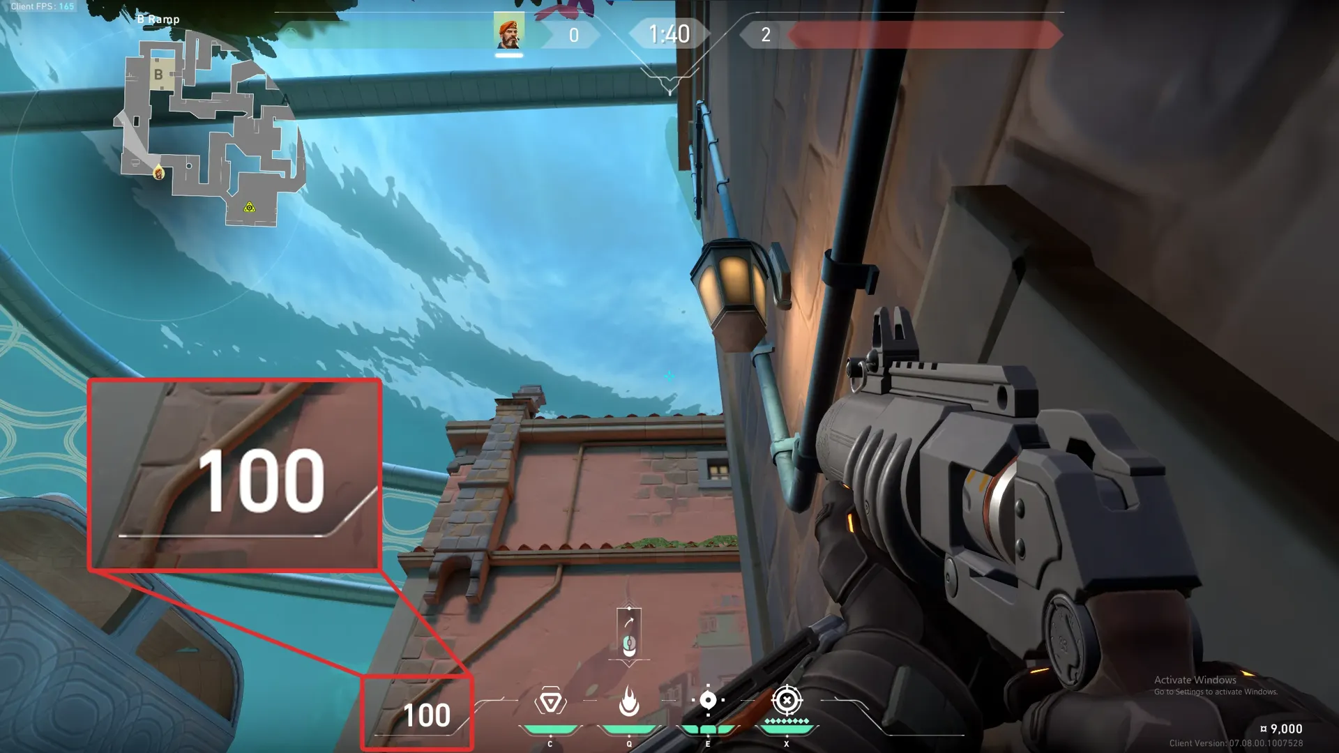 Brimstone Incendiary on Pearl Attack Site B — step 2 of 3: Aim — line up the shot
